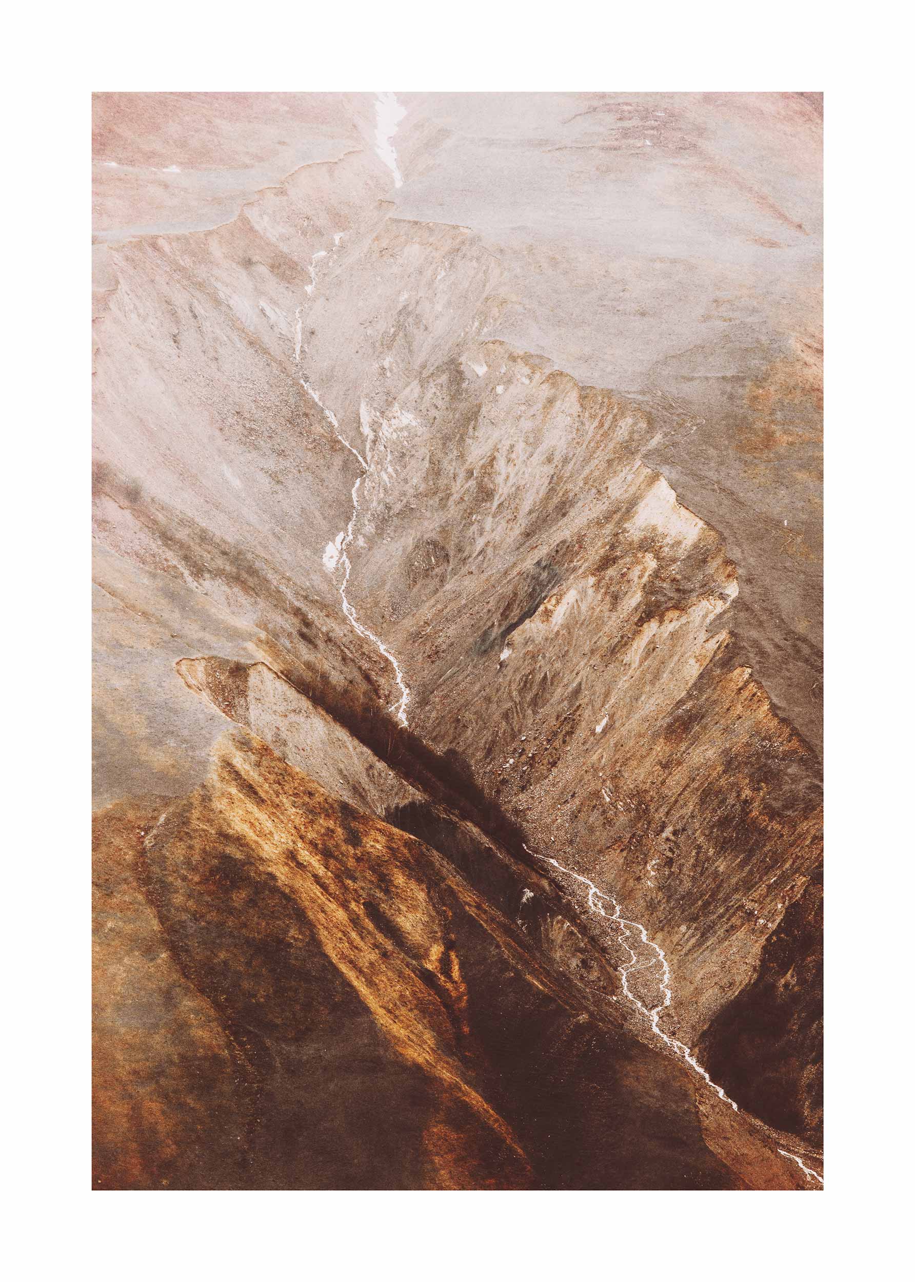 Abstract Mountain Poster - Landschaftsgrafik (30x40 cm)