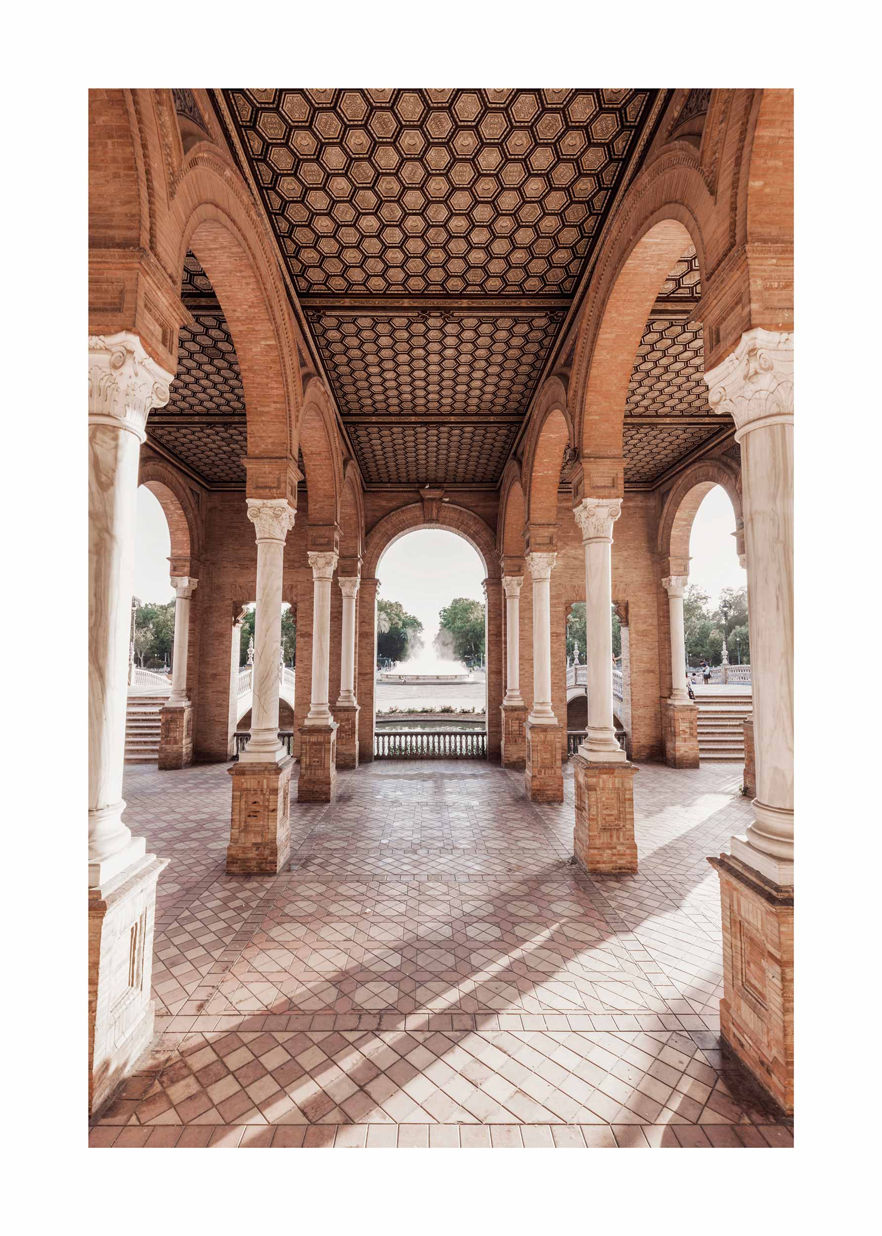 Plaza de España Seville plakat - Arkitekturfotografi (40x50 cm)