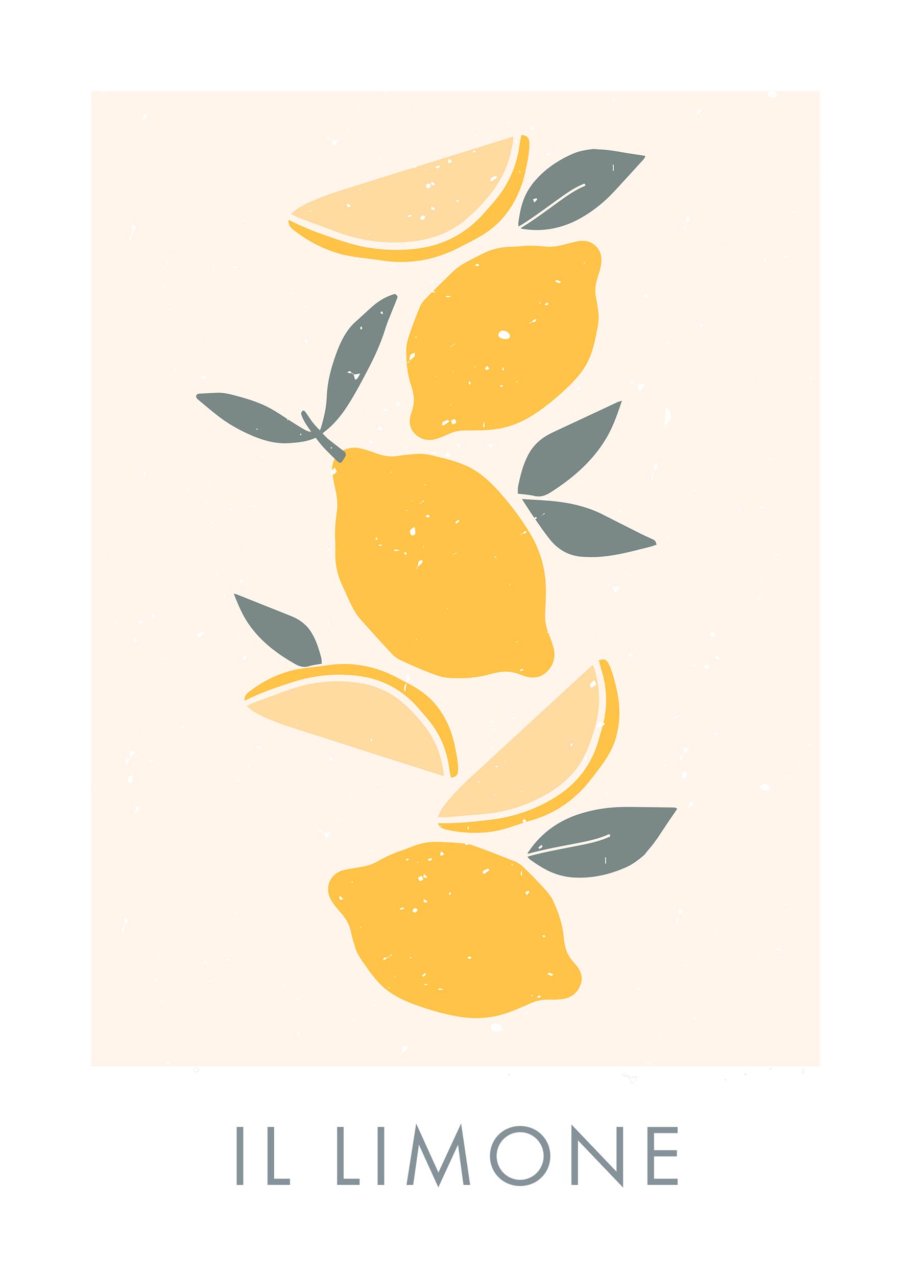 Il Limone Poster - Zitronen Grafik (30x40 cm)