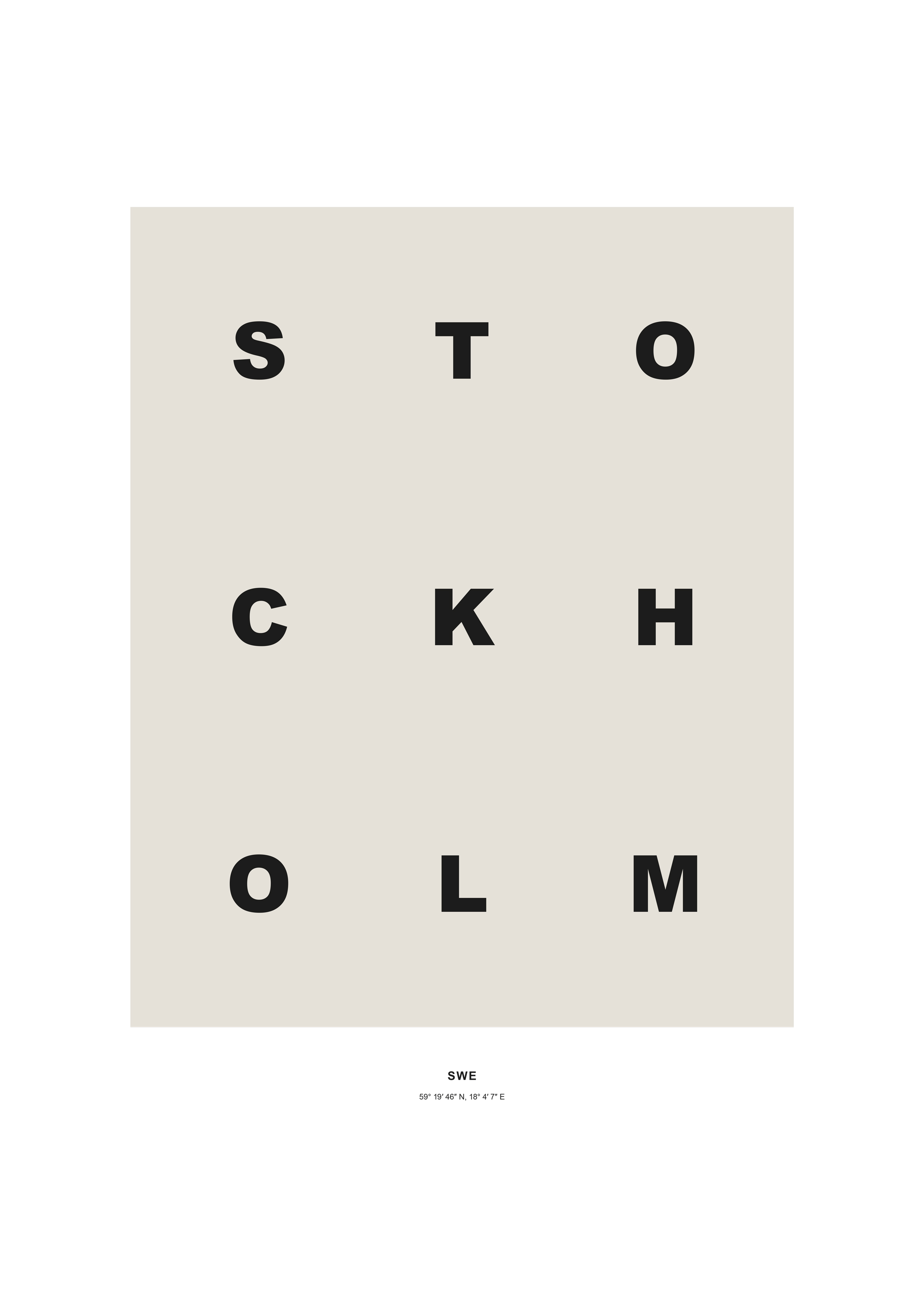 STHLM Poster - City illustration (50x70 cm)