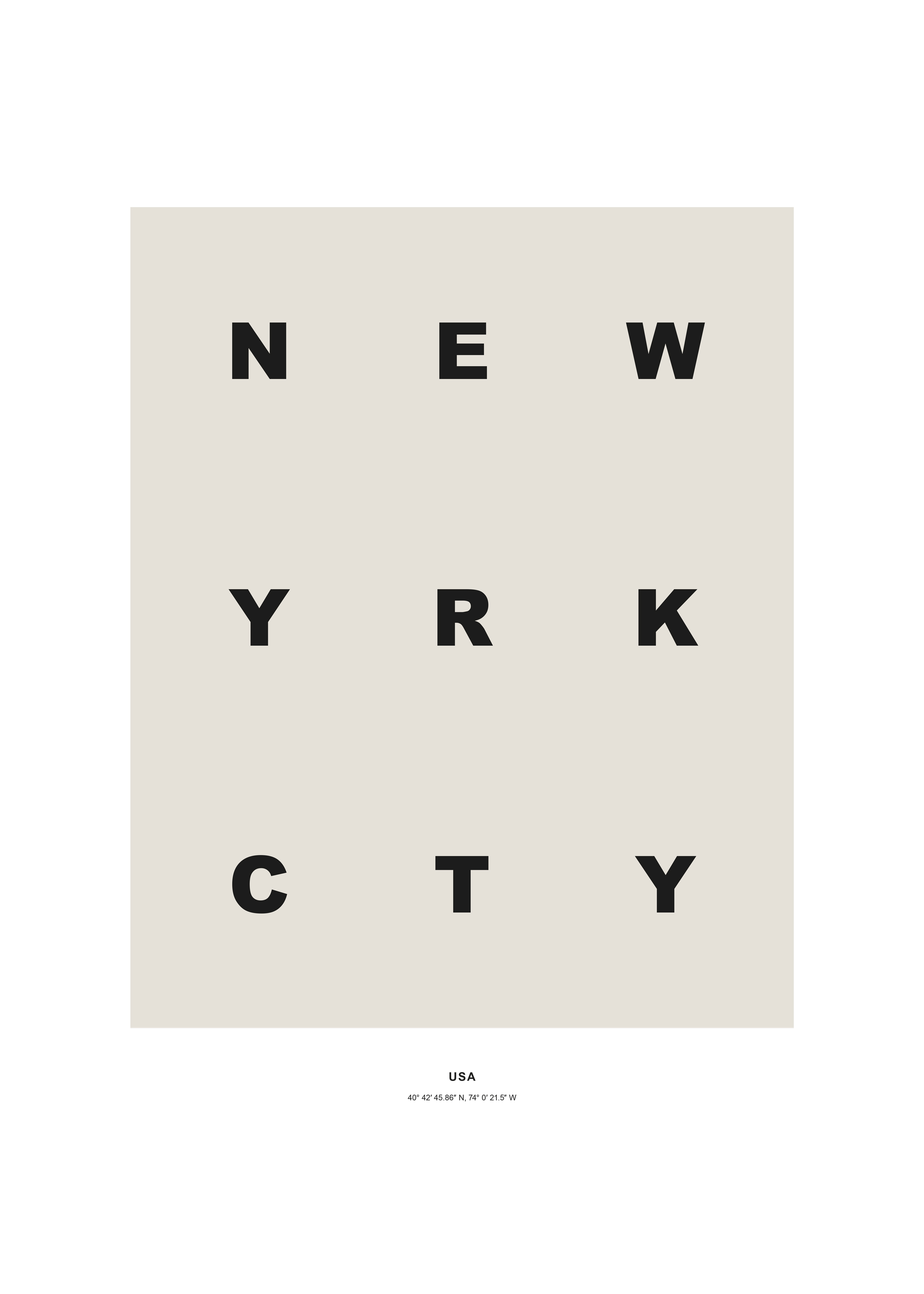 NYC poster - Stadsillustration (50x70 cm)