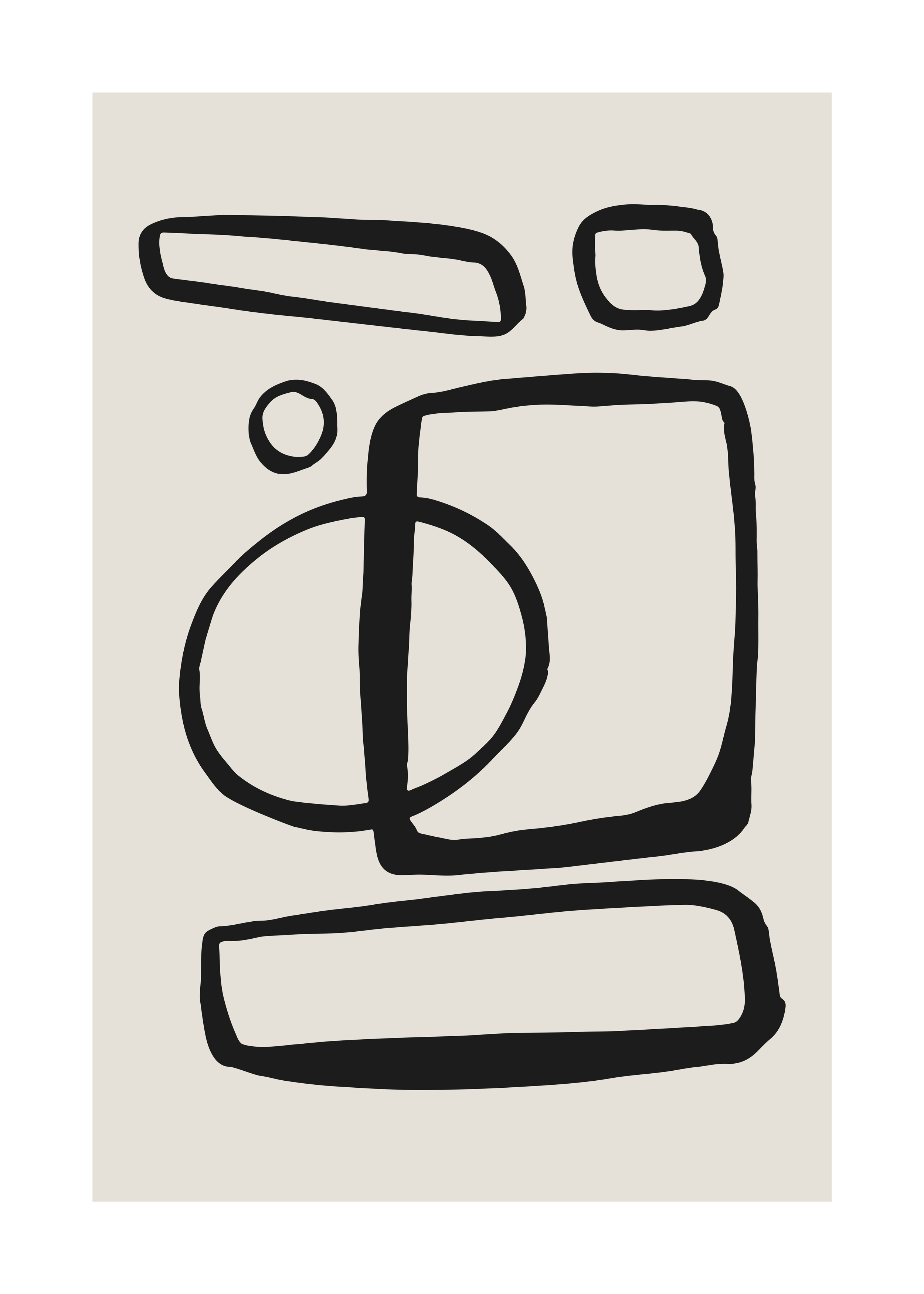 Shape Study No.3 Poster - Abstrakte Grafik (40x50 cm)