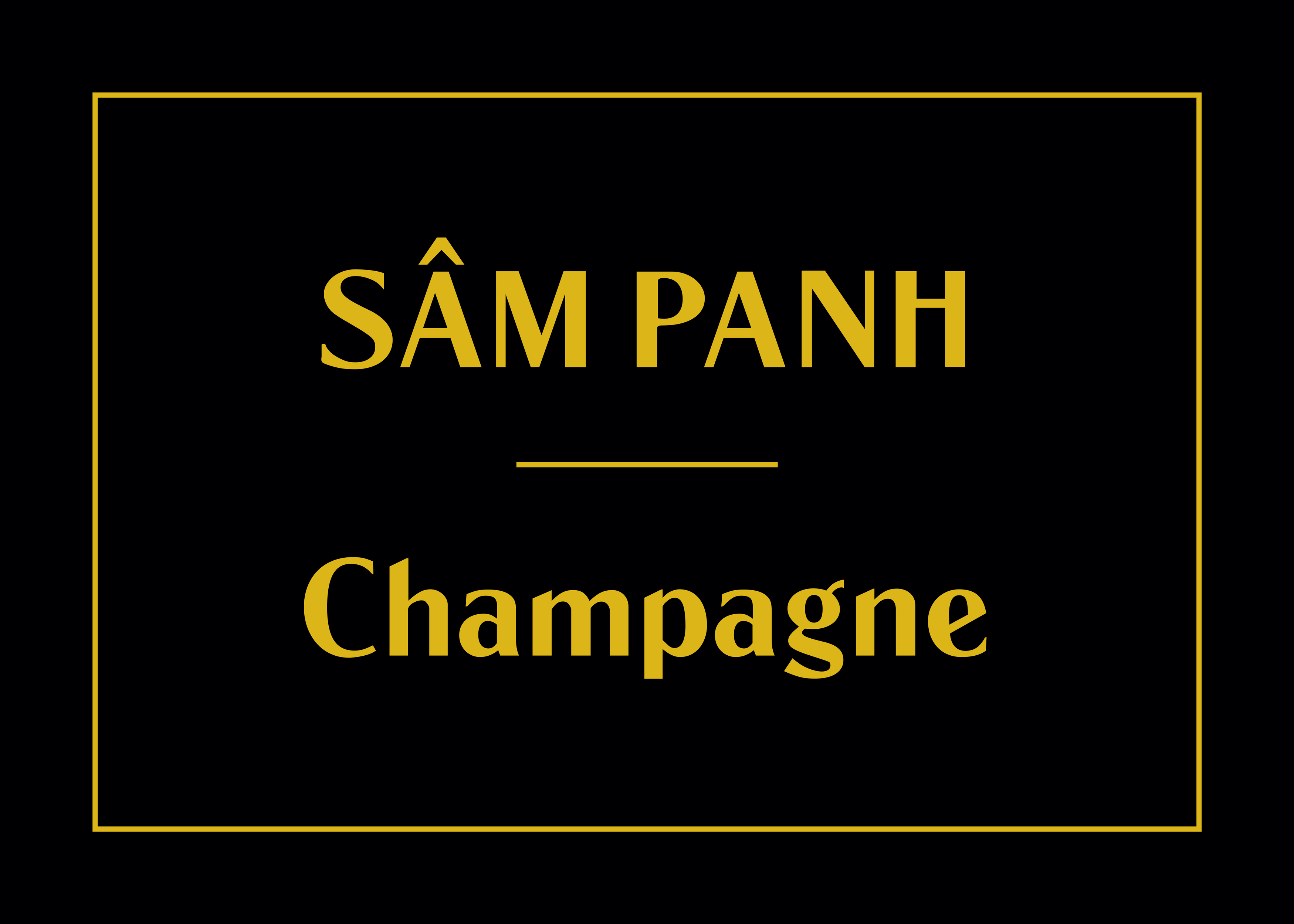 Hanoi Champagne poster - Typografiillustration (40x50 cm)