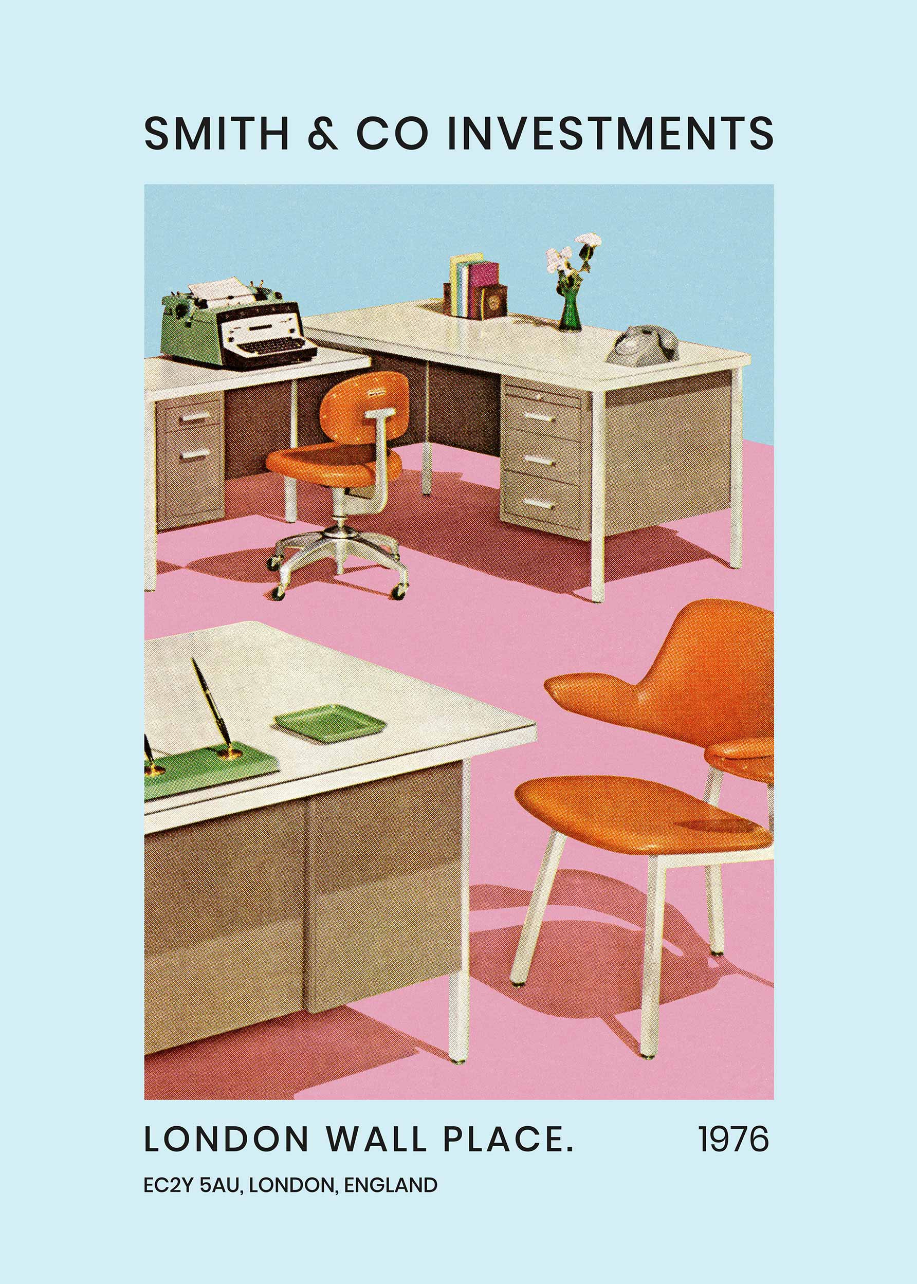 Smith & Co Investments Poster - Office illustration (30x40 cm)