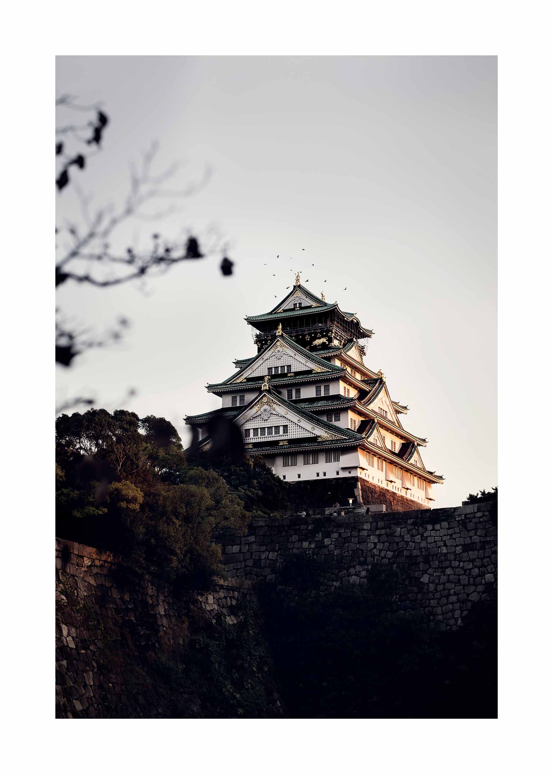 Osaka Castle Poster - Architekturfotografie (50x70 cm)