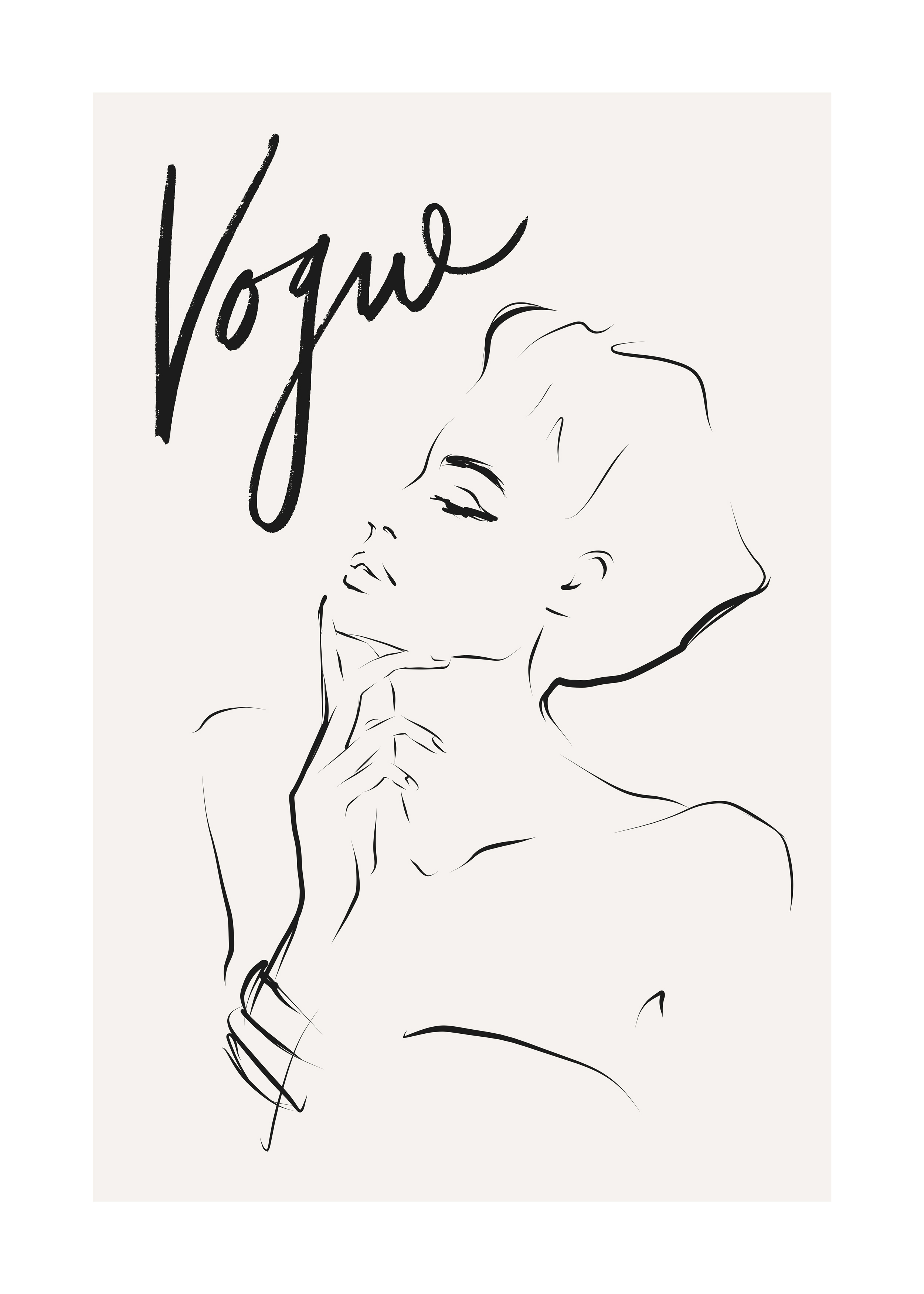 Vogue Illustration poster - Mode line art (70x100 cm)