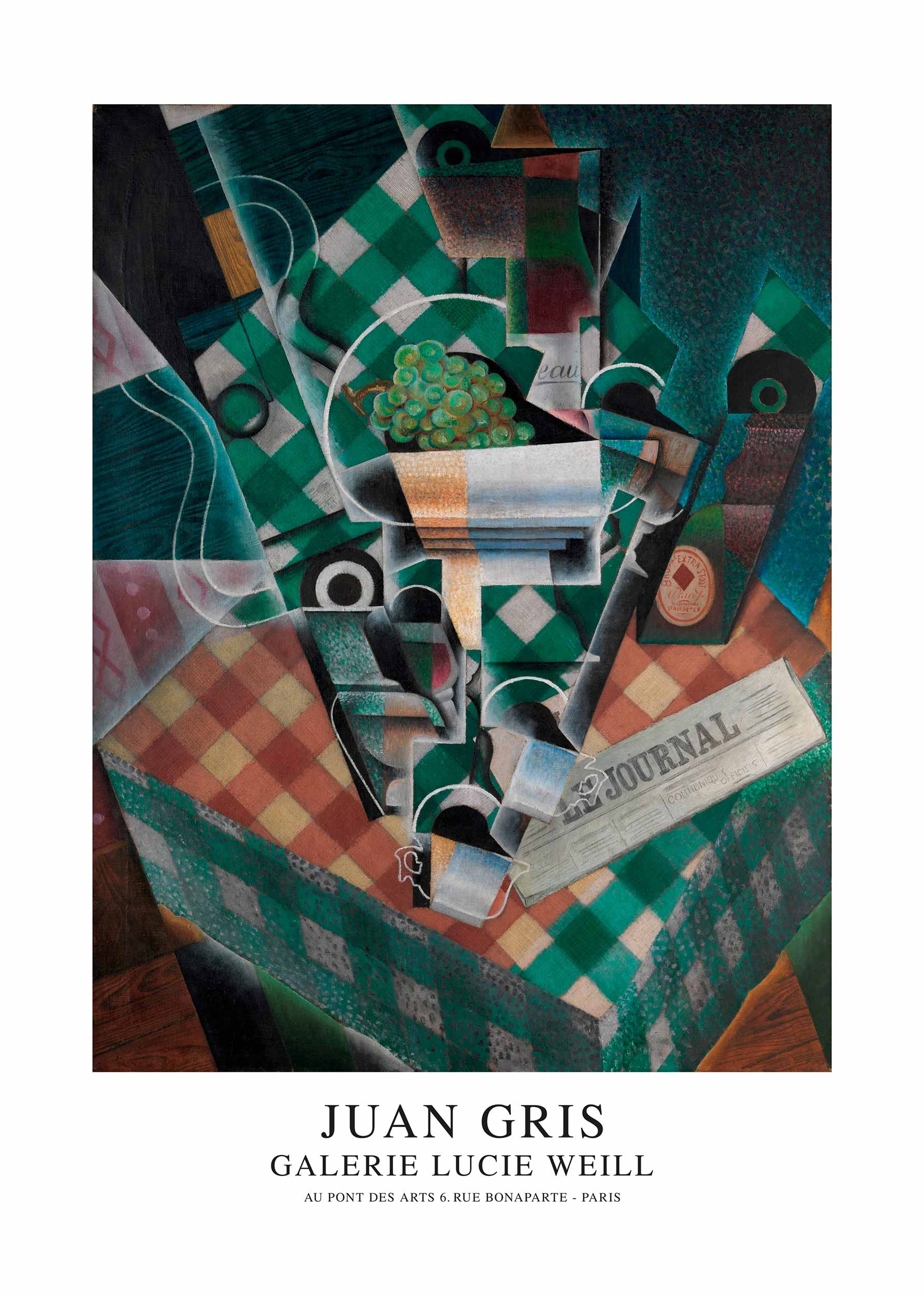 Still Life by Juan Gris Poster - Geometric illustration (50x70 cm)