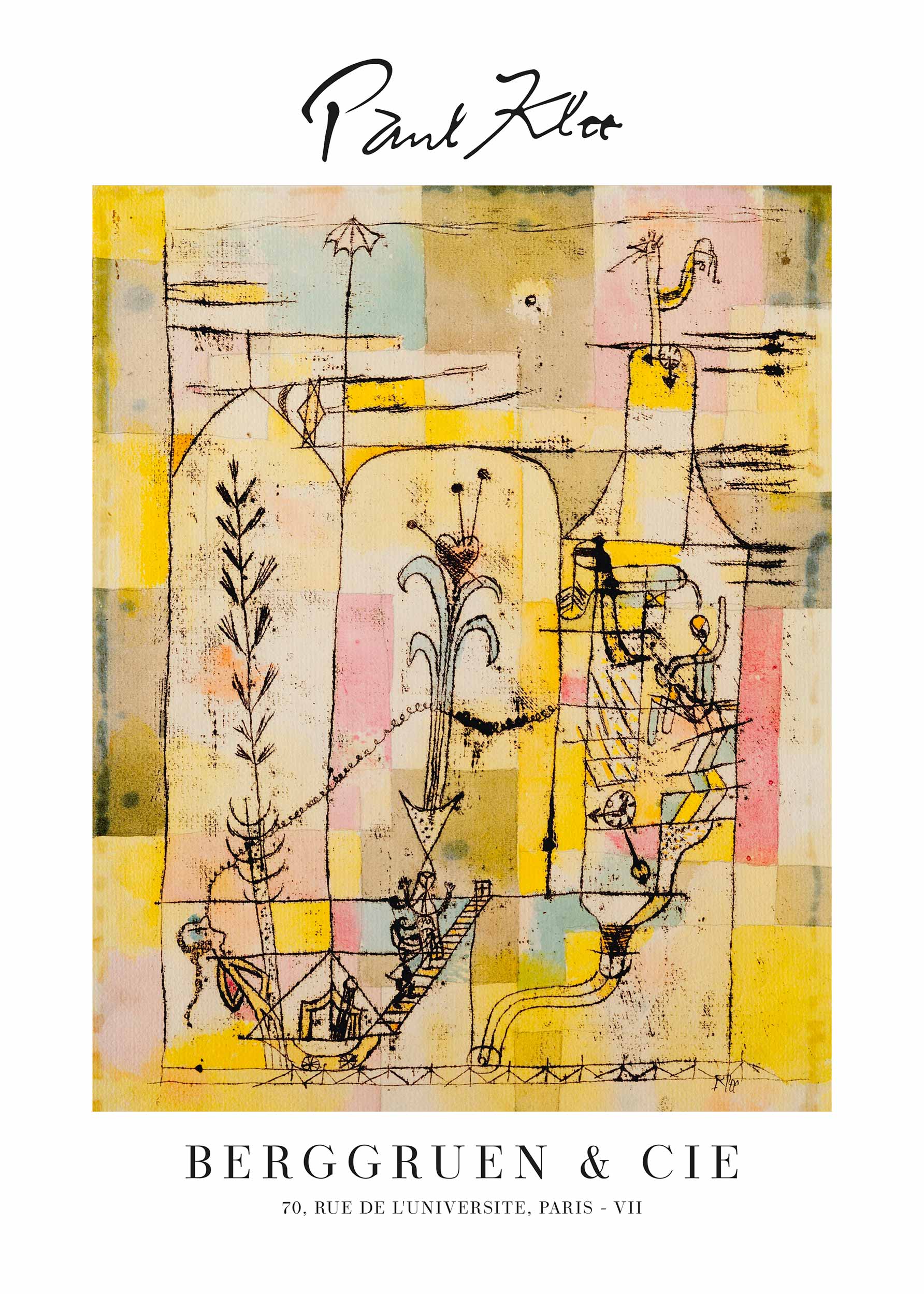 Tale á la Hoffmann by Paul Klee Poster - Abstract illustration (30x40 cm)