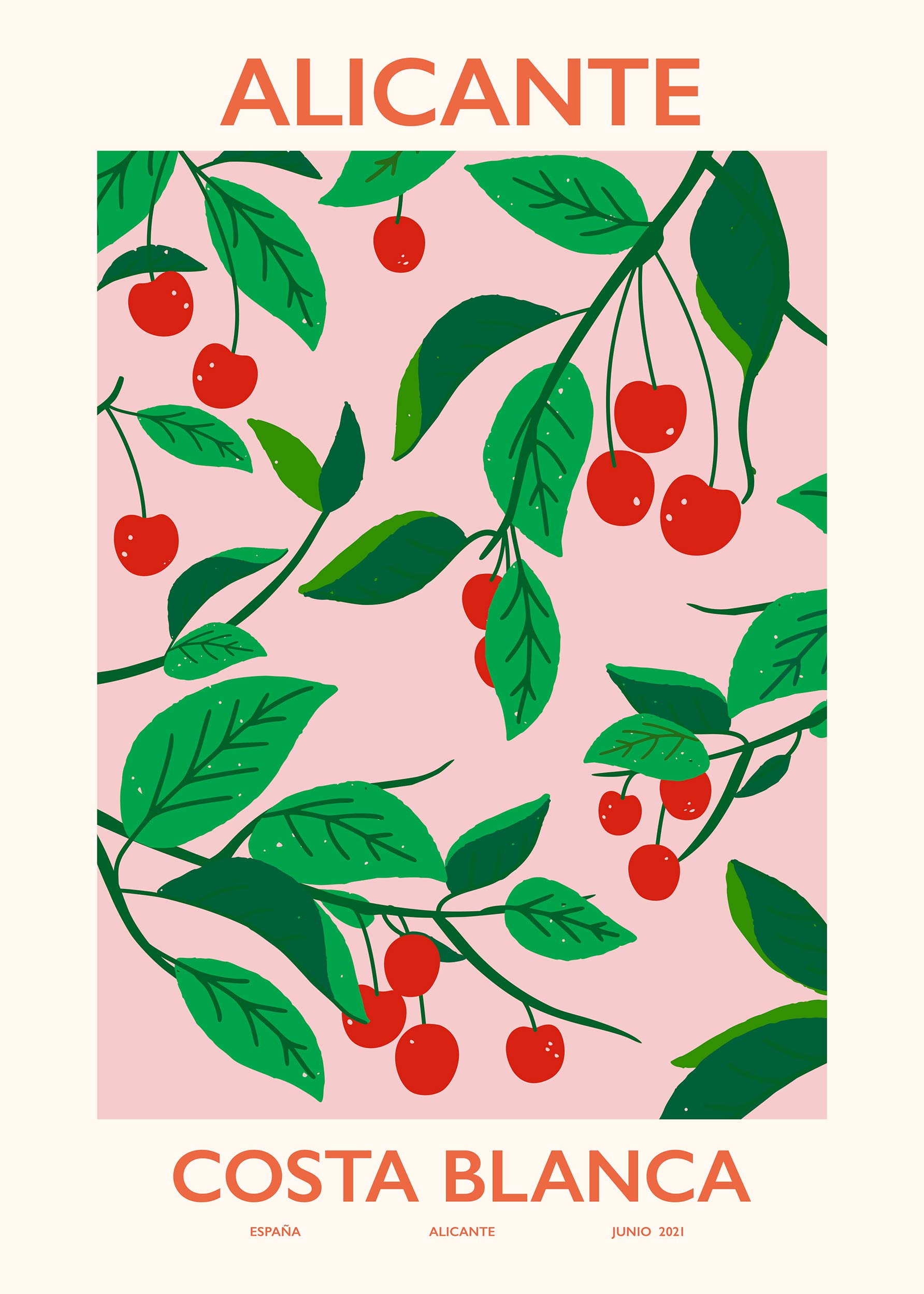 Alicante Poster - Botanical illustration (70x100 cm)