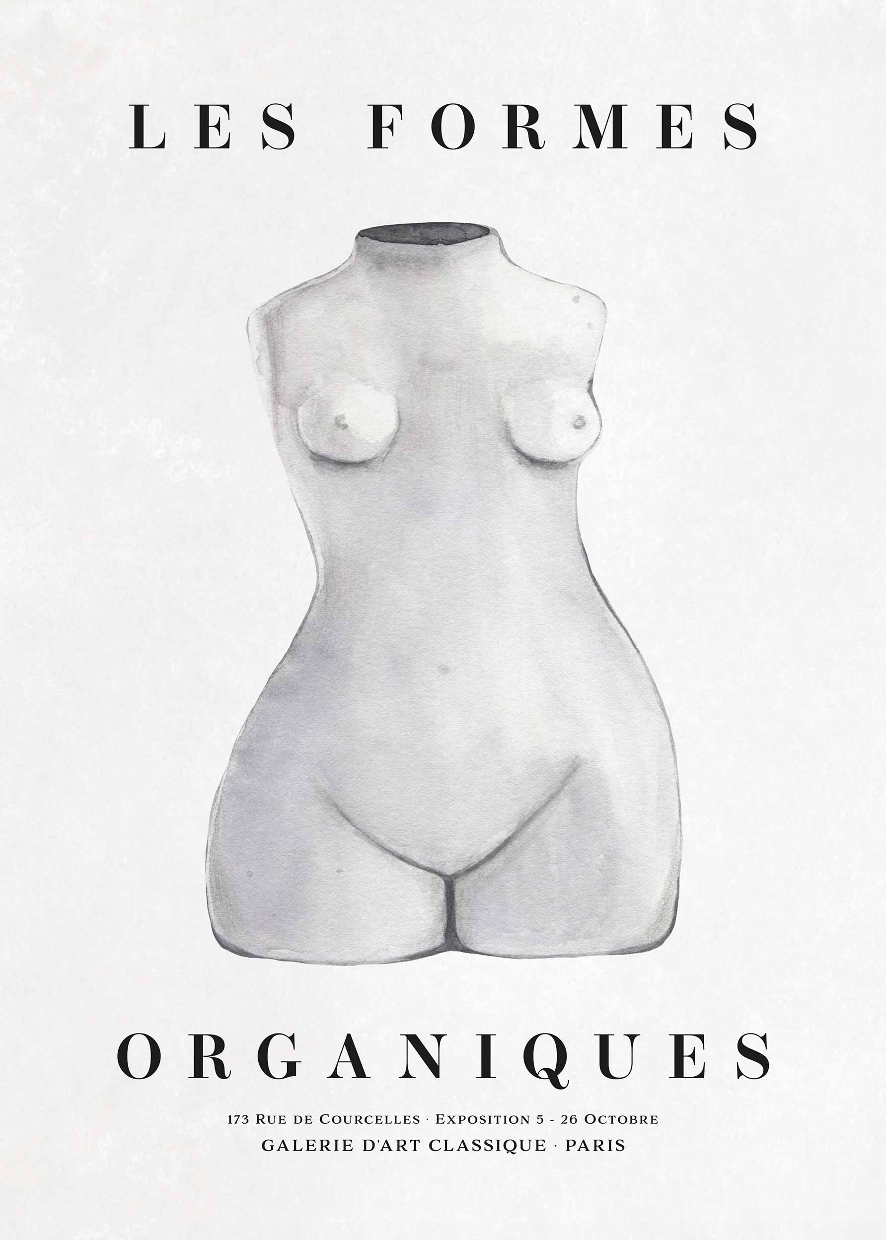 Les Formes Organiques No.2 Poster - Figure line art (30x40 cm)