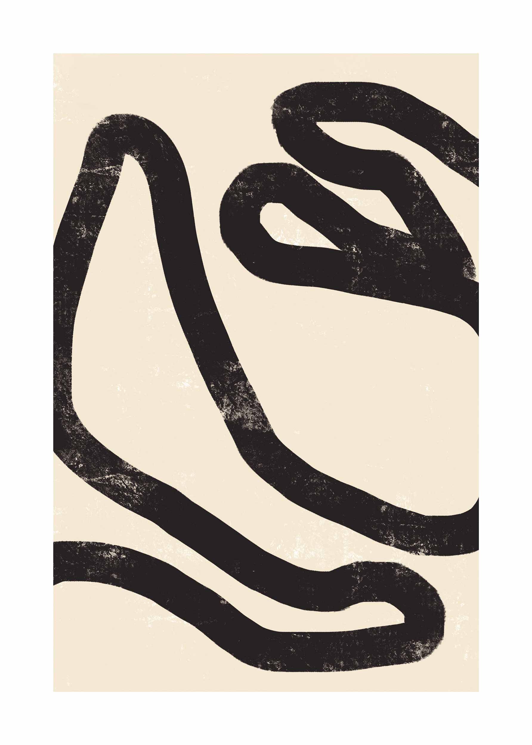 Detour poster - Abstract illustration (50x70 cm)
