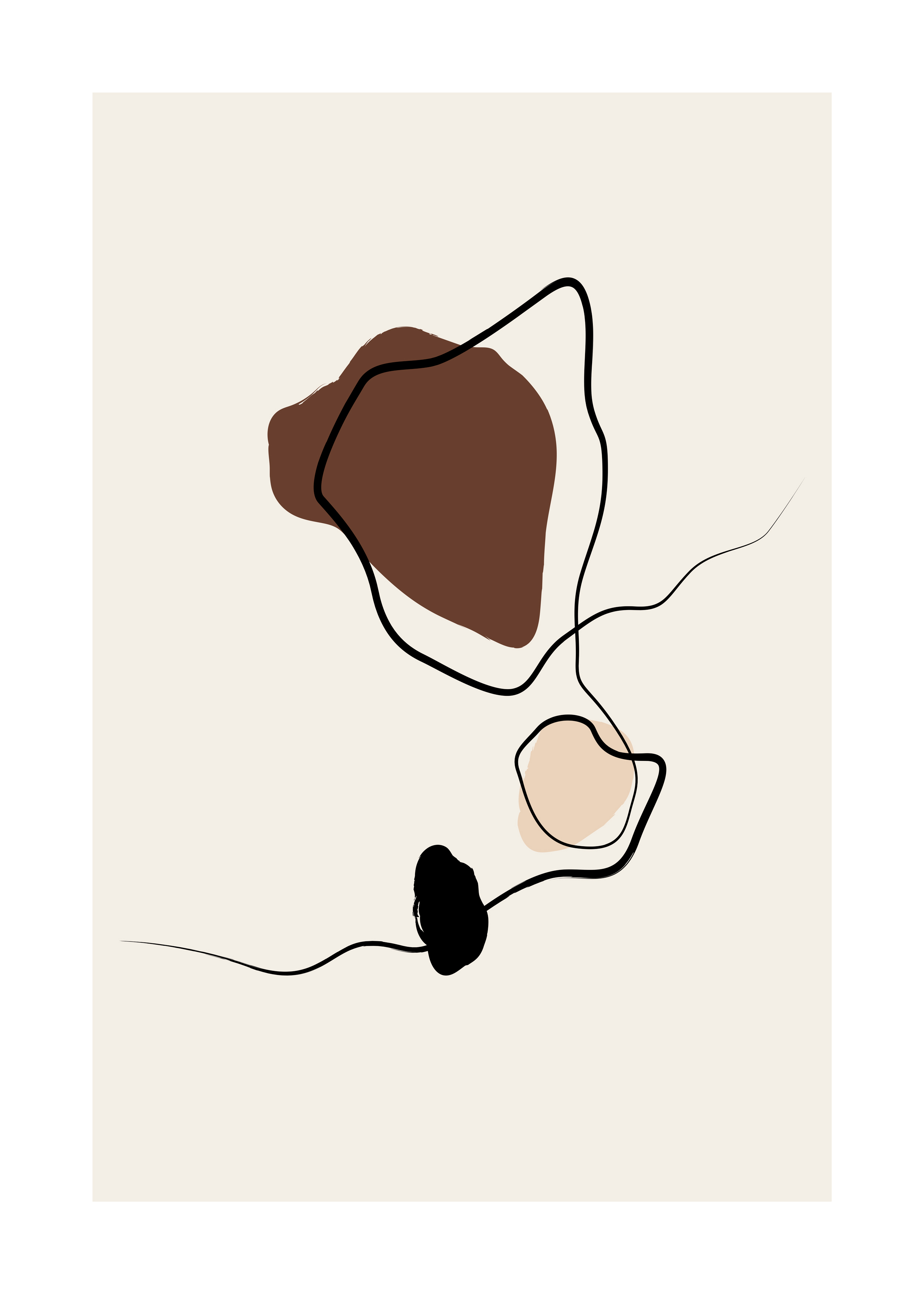 Earth Lines Seed Poster - Abstract illustration (50x70 cm)