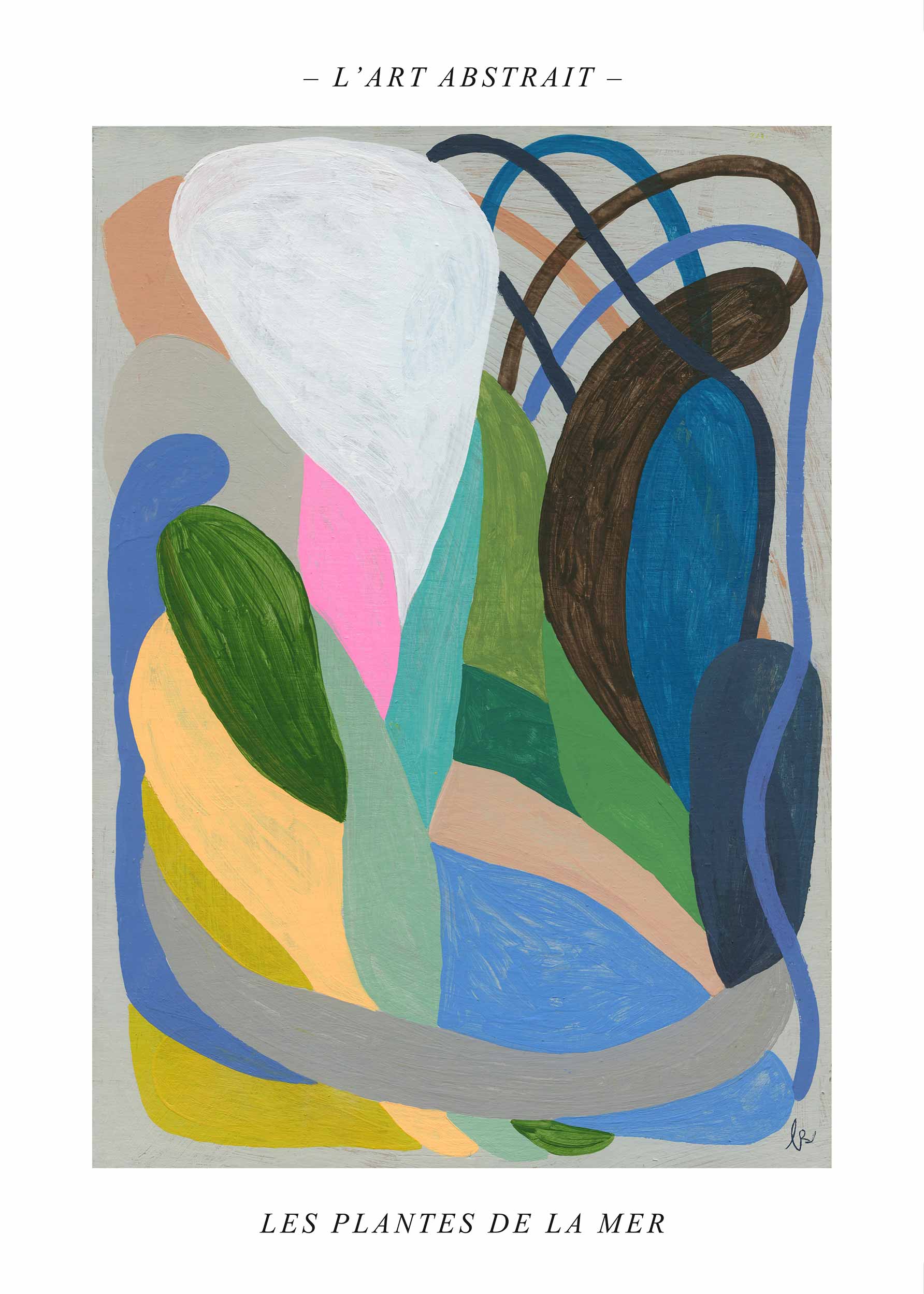 Plantes de la Mer Poster - Abstrakte Grafik (30x40 cm)