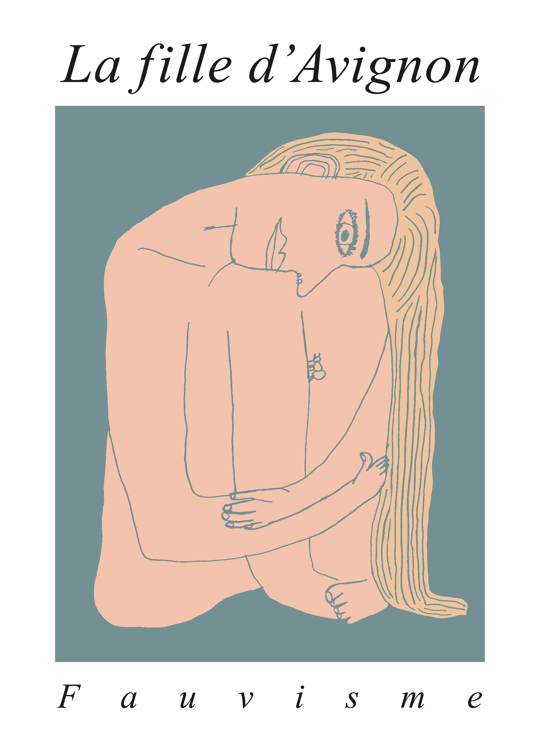 La fille d'Avignon Poster - Figurenillustration (30x40 cm)