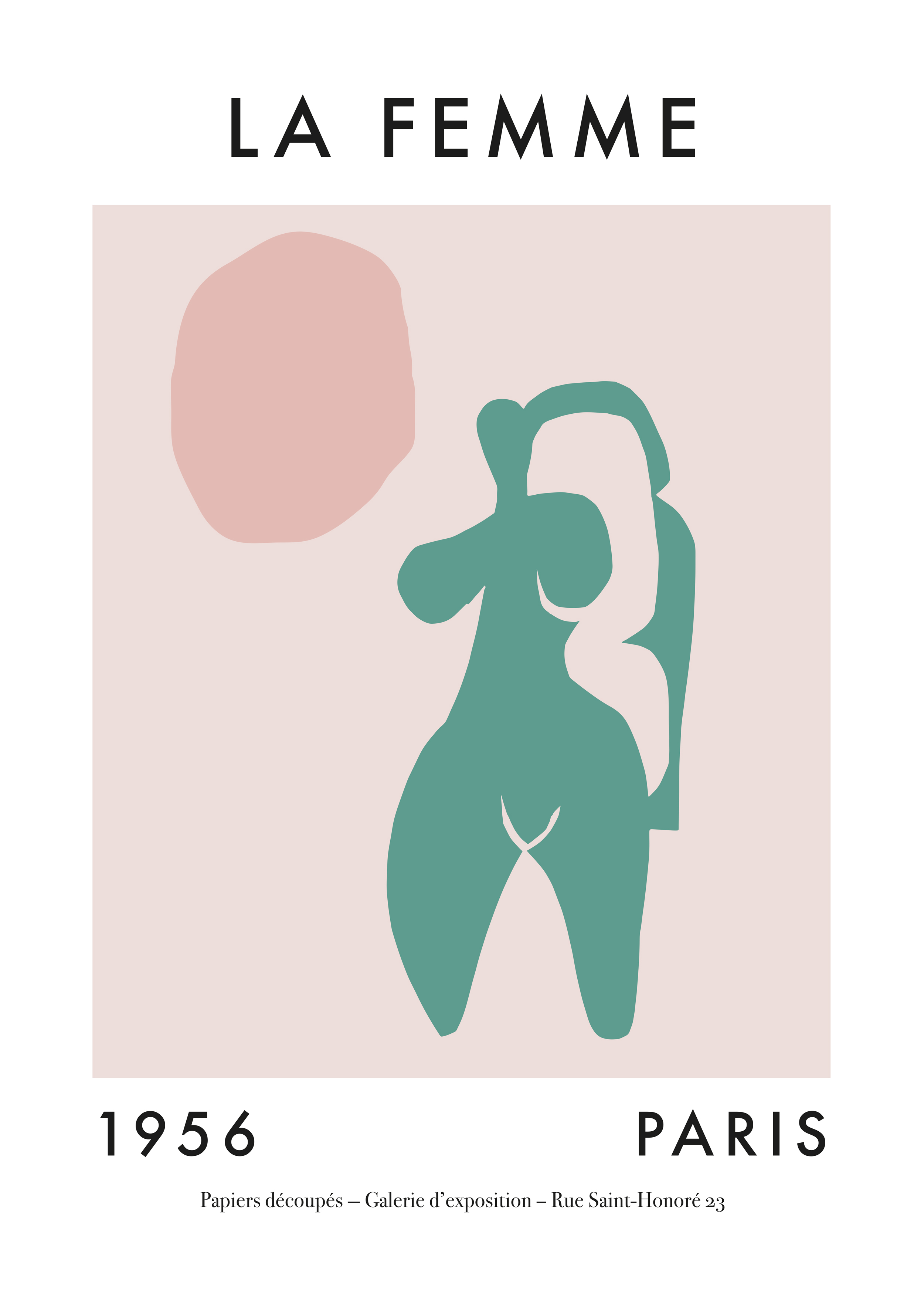 La femme verte poster - Abstract illustration (30x40 cm)