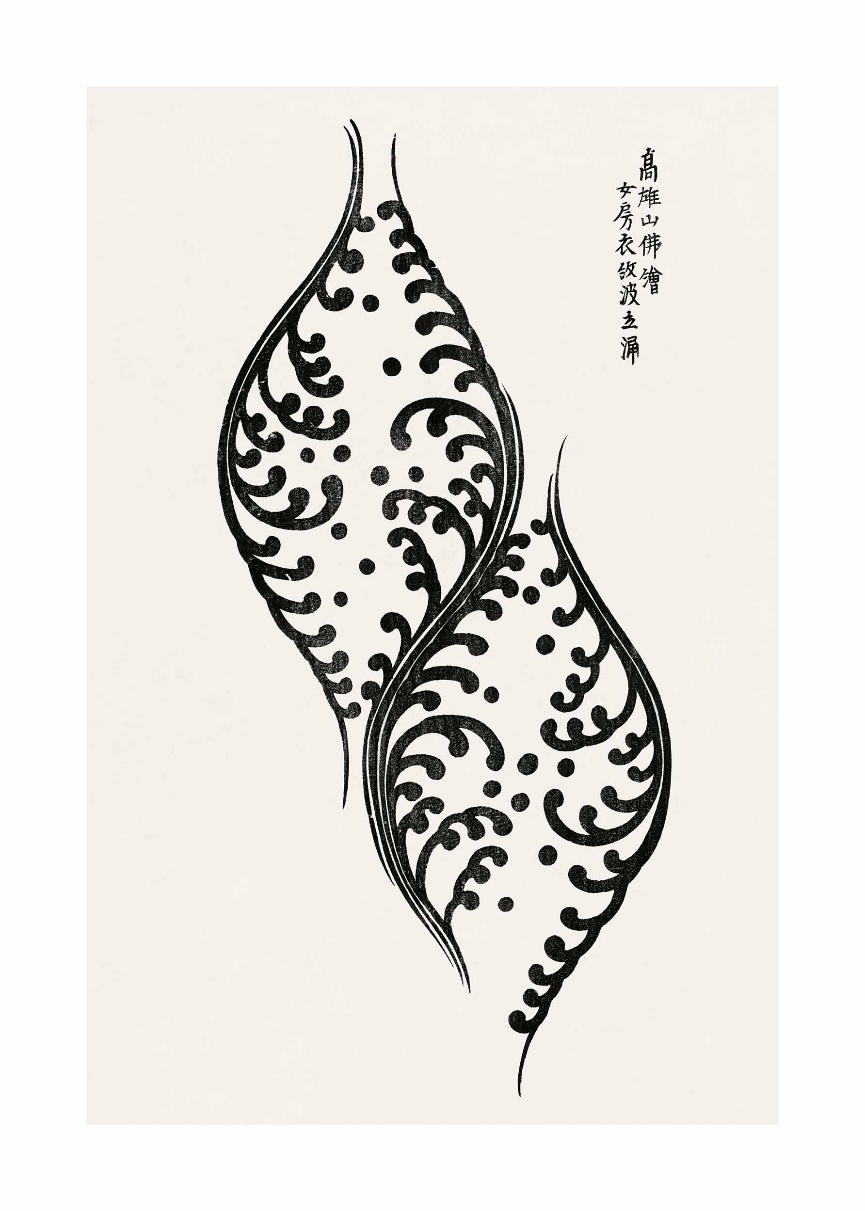 Woodblock Print Pattern by Taguchi Tomoki Poster - Botanical illustration (50x70 cm)