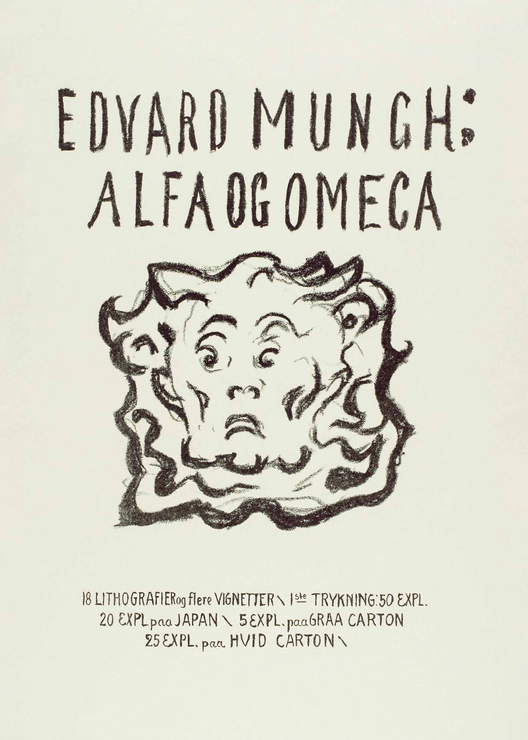 Alpha and Omega by Edvard Munch Poster - Typografische Grafik (30x40 cm)