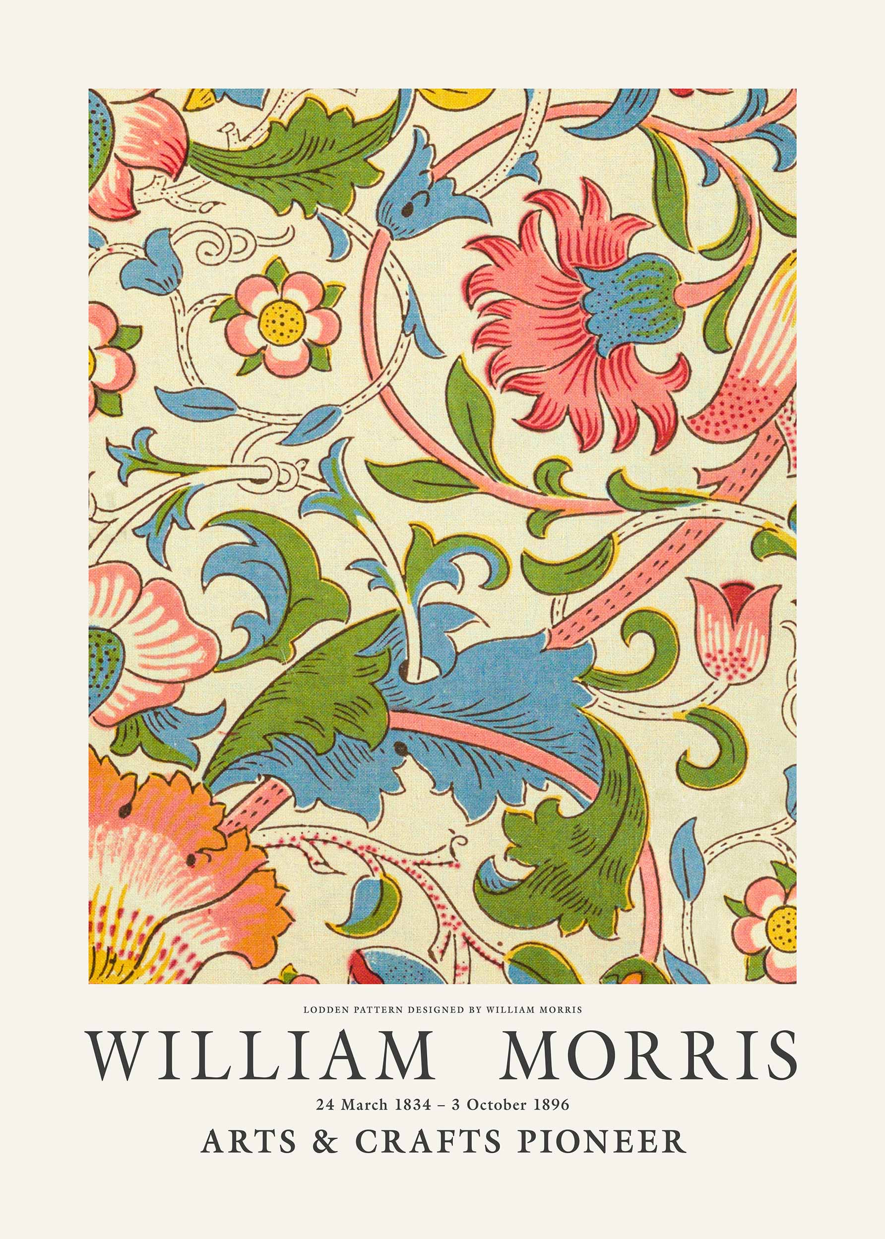 Lodden Pattern by William Morris Poster - Floral illustration (50x70 cm)