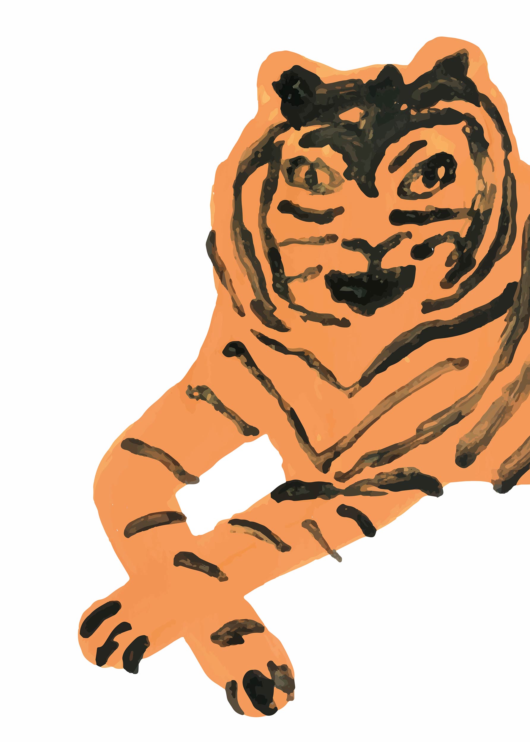 Tiger's Face Poster - Tierillustration (50x70 cm)