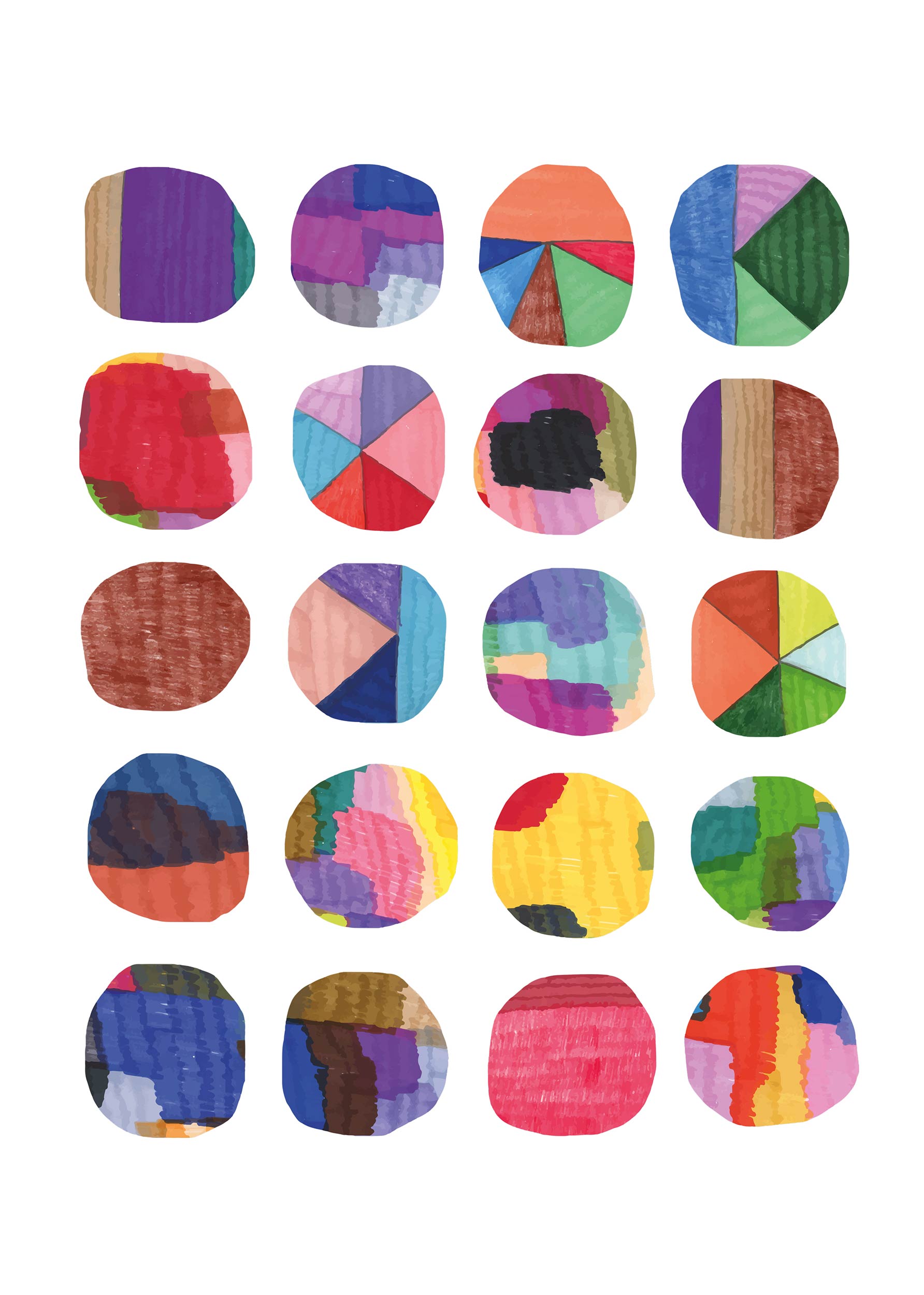 Prism Carousel Poster - Abstract illustration (30x40 cm)