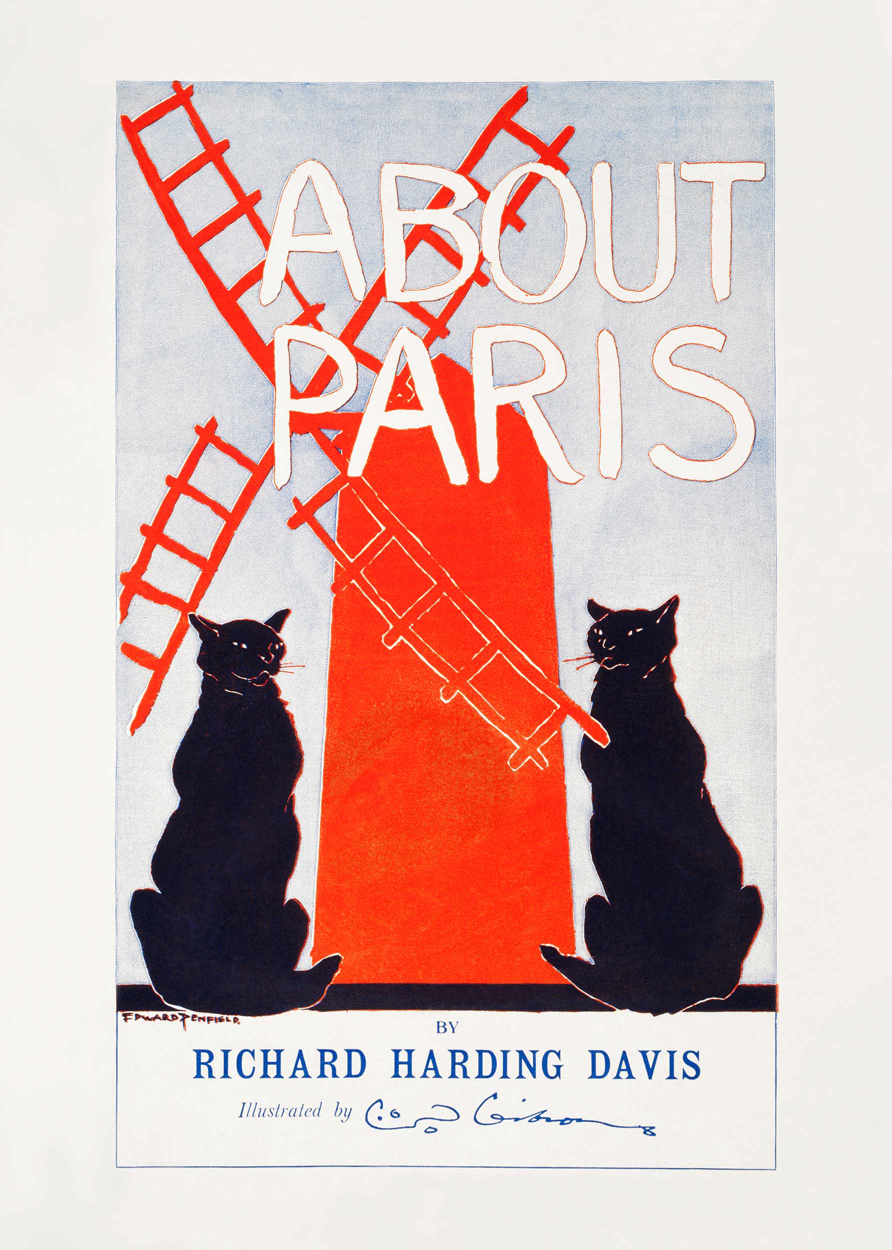About Paris by Edward Penfield Poster - Tiergrafik (50x70 cm)