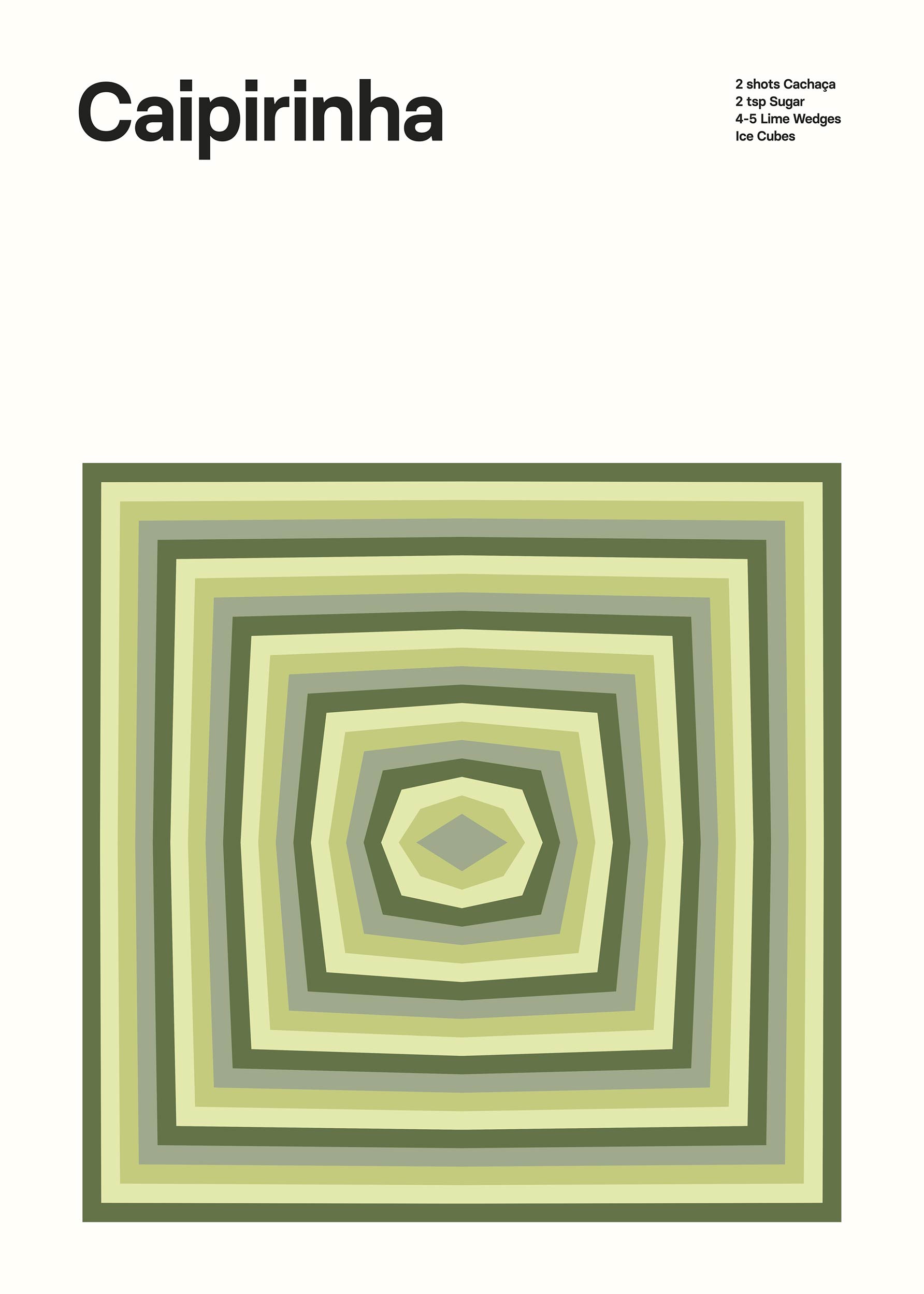 Caipirinha Poster - Drink illustration (50x70 cm)