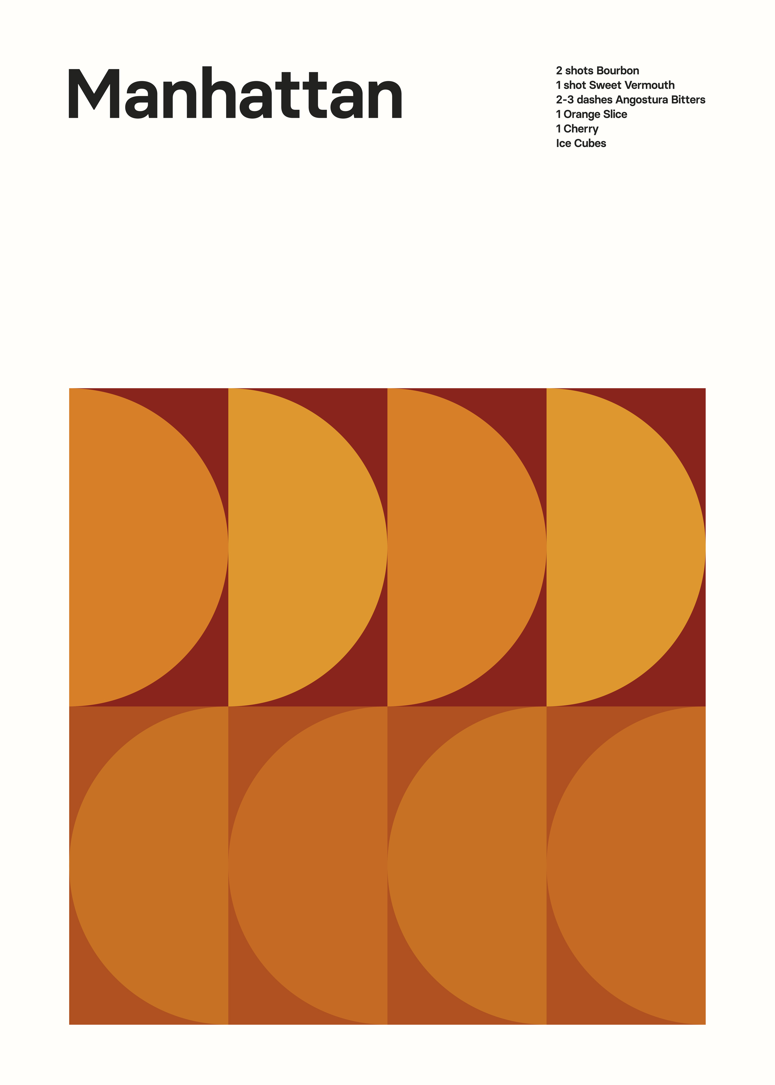 Manhattan Poster - Geometric illustration (50x70 cm)
