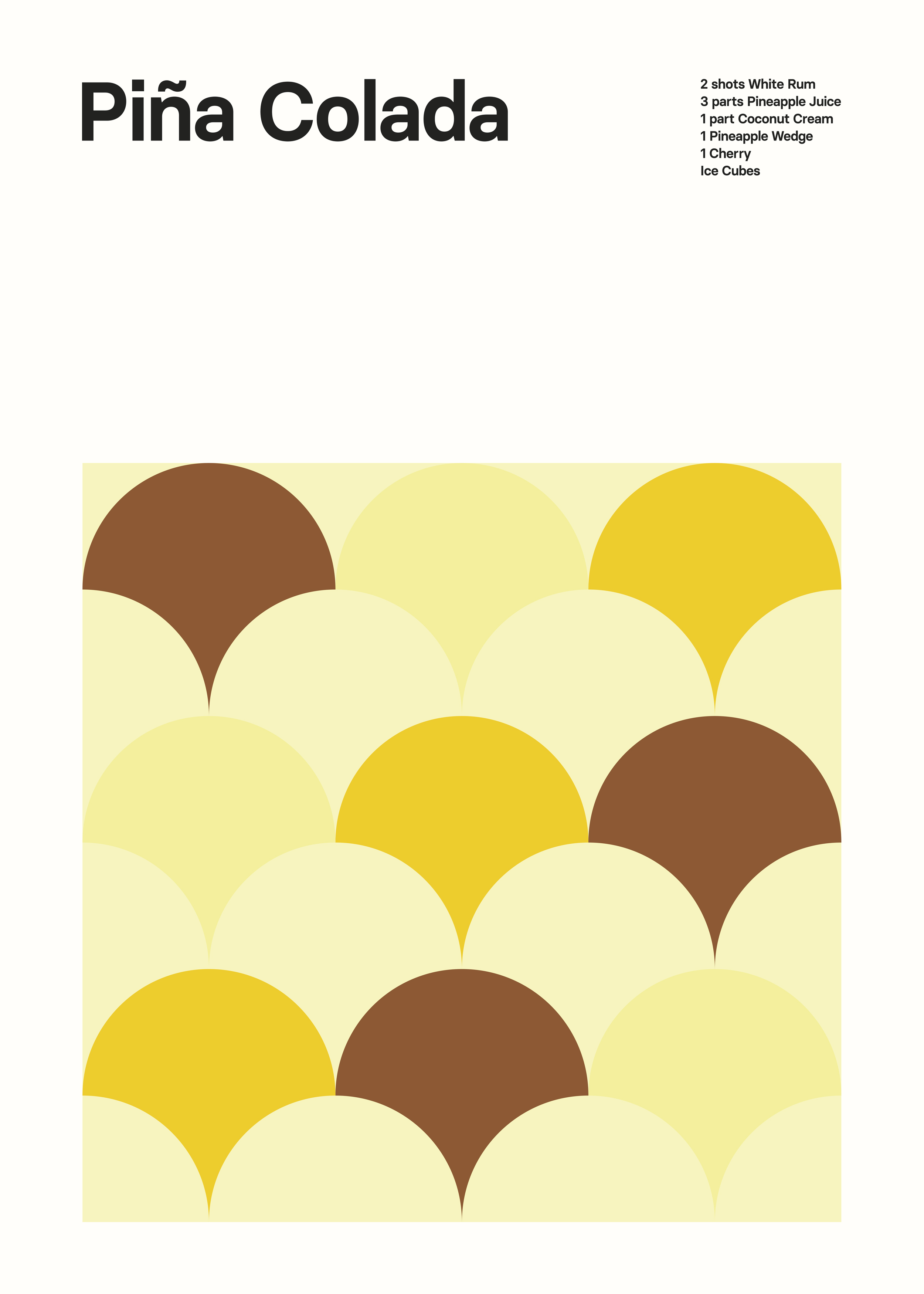 Pina Colada poster - Dryckesillustration (50x70 cm)