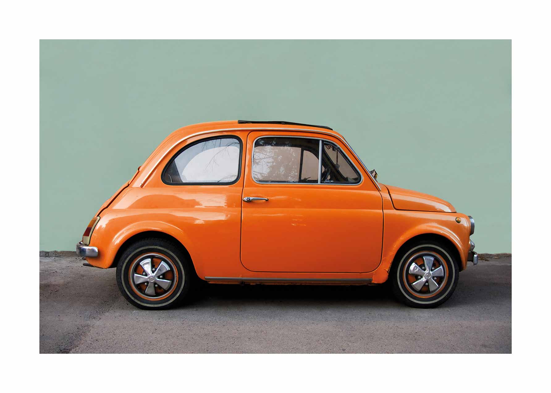 Vintage Fiat Poster - Vehicle photography (50x70 cm)