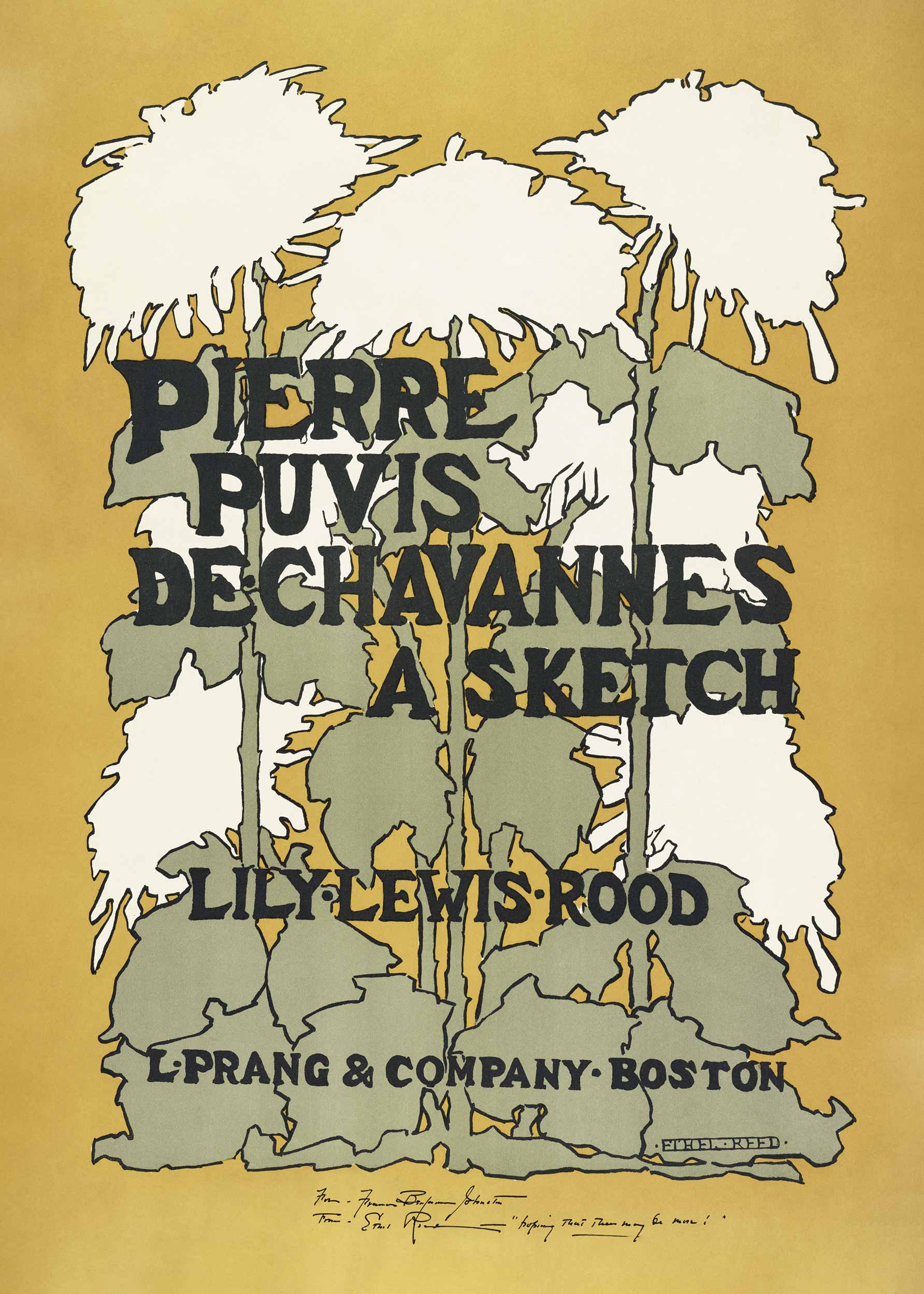 Pierre Puvis De Chavannes by Ethel Reed Poster - Pflanzenillustration (50x70 cm)