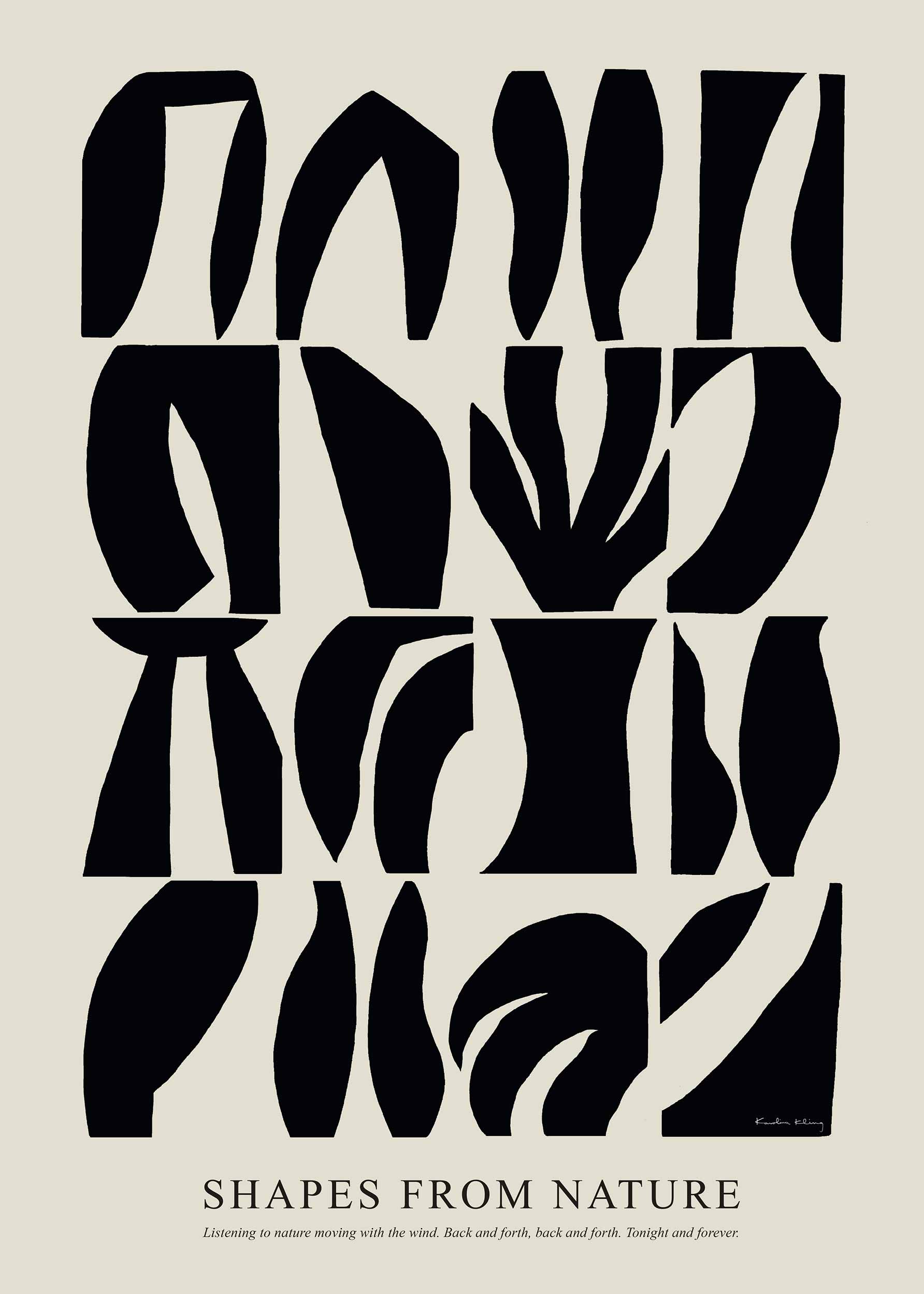 Shapes From Nature No.1 Poster - Abstract illustration (30x40 cm)