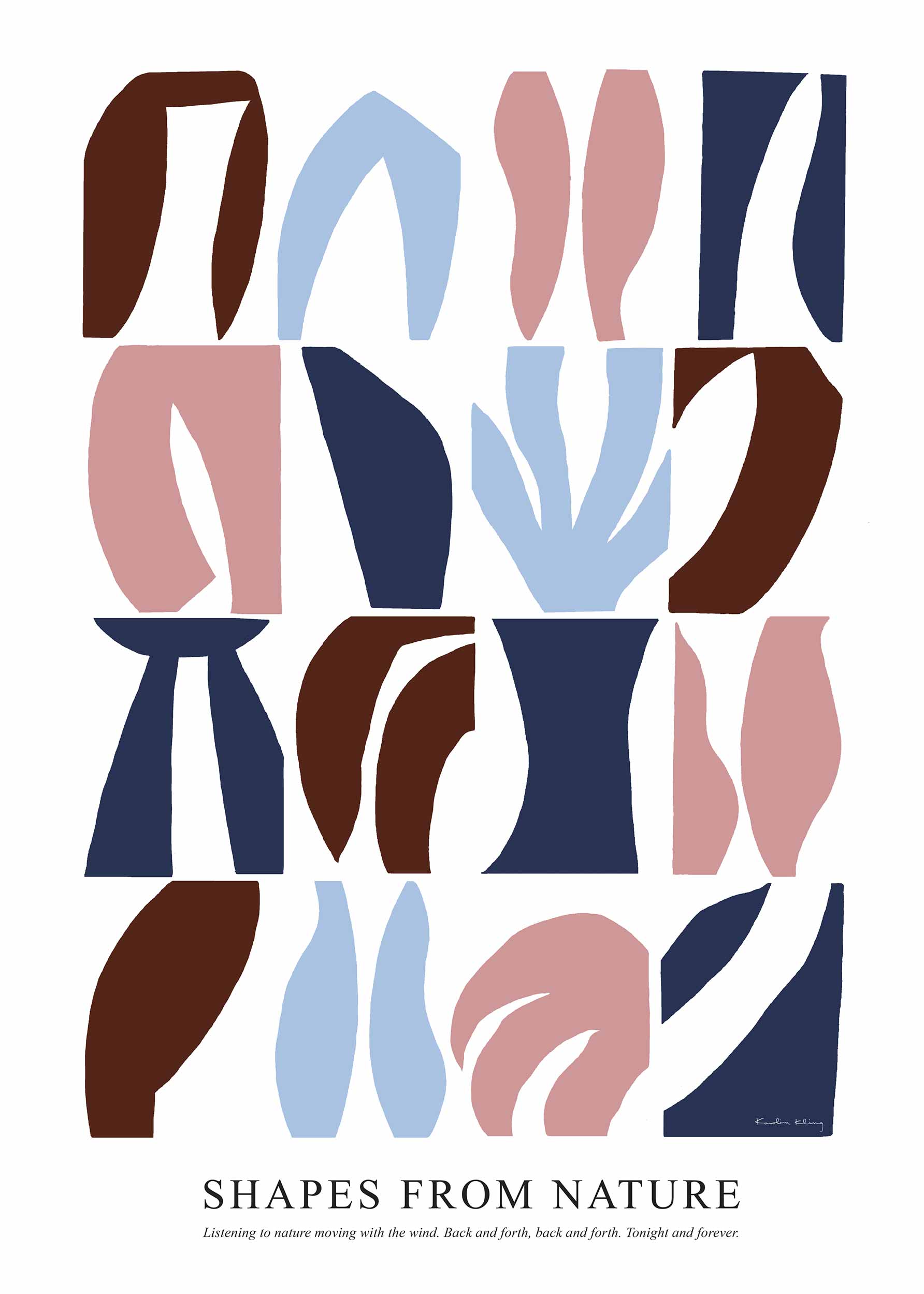 Shapes From Nature No.2 Poster - Abstract illustration (50x70 cm)