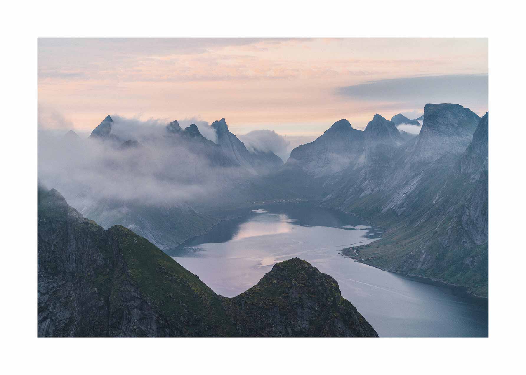 Norwegian Fjords Poster - Landscape photography (50x70 cm)