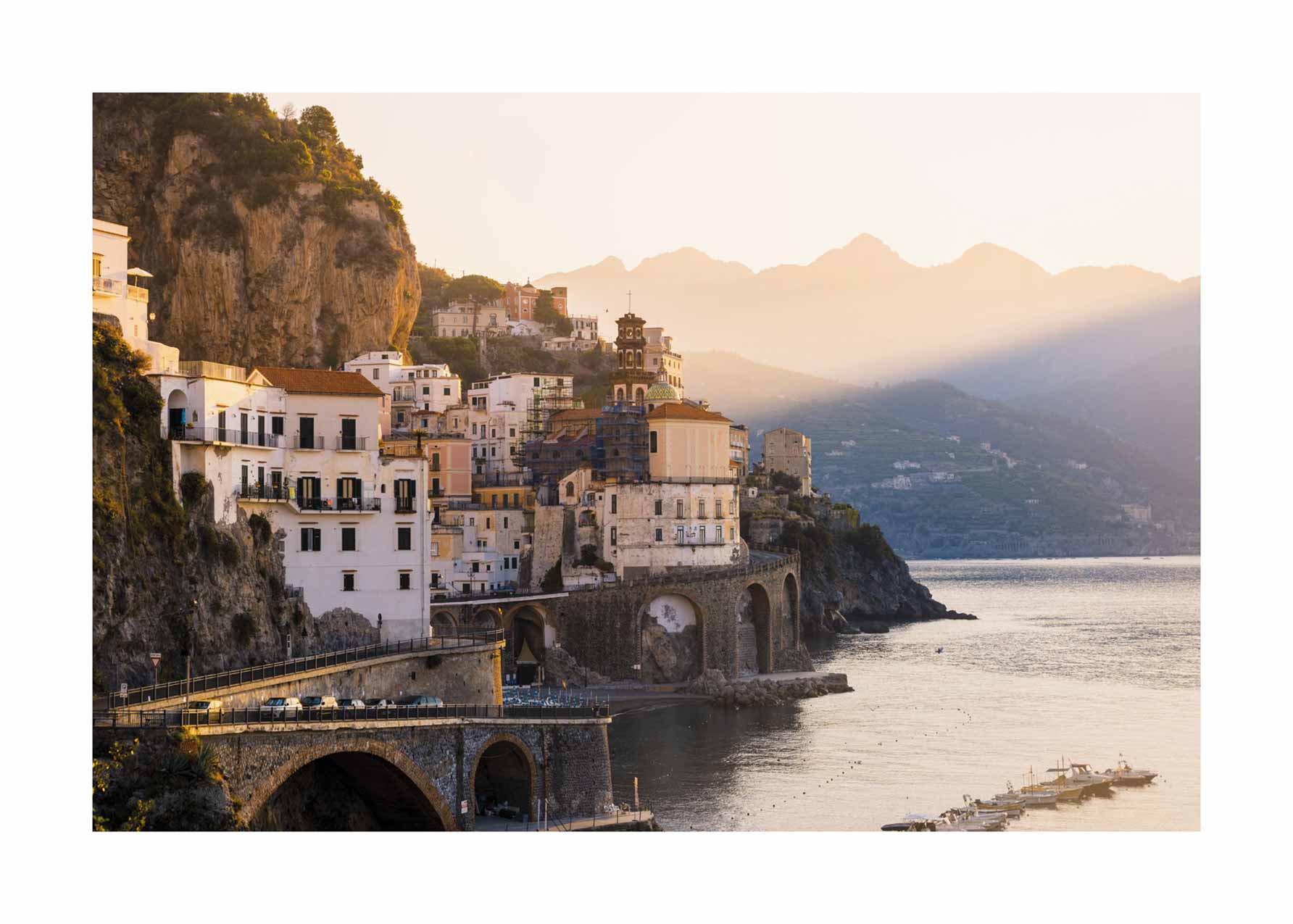 Atrani On The Amalfi Coast Poster - Küstendorf Grafik (70x100 cm)