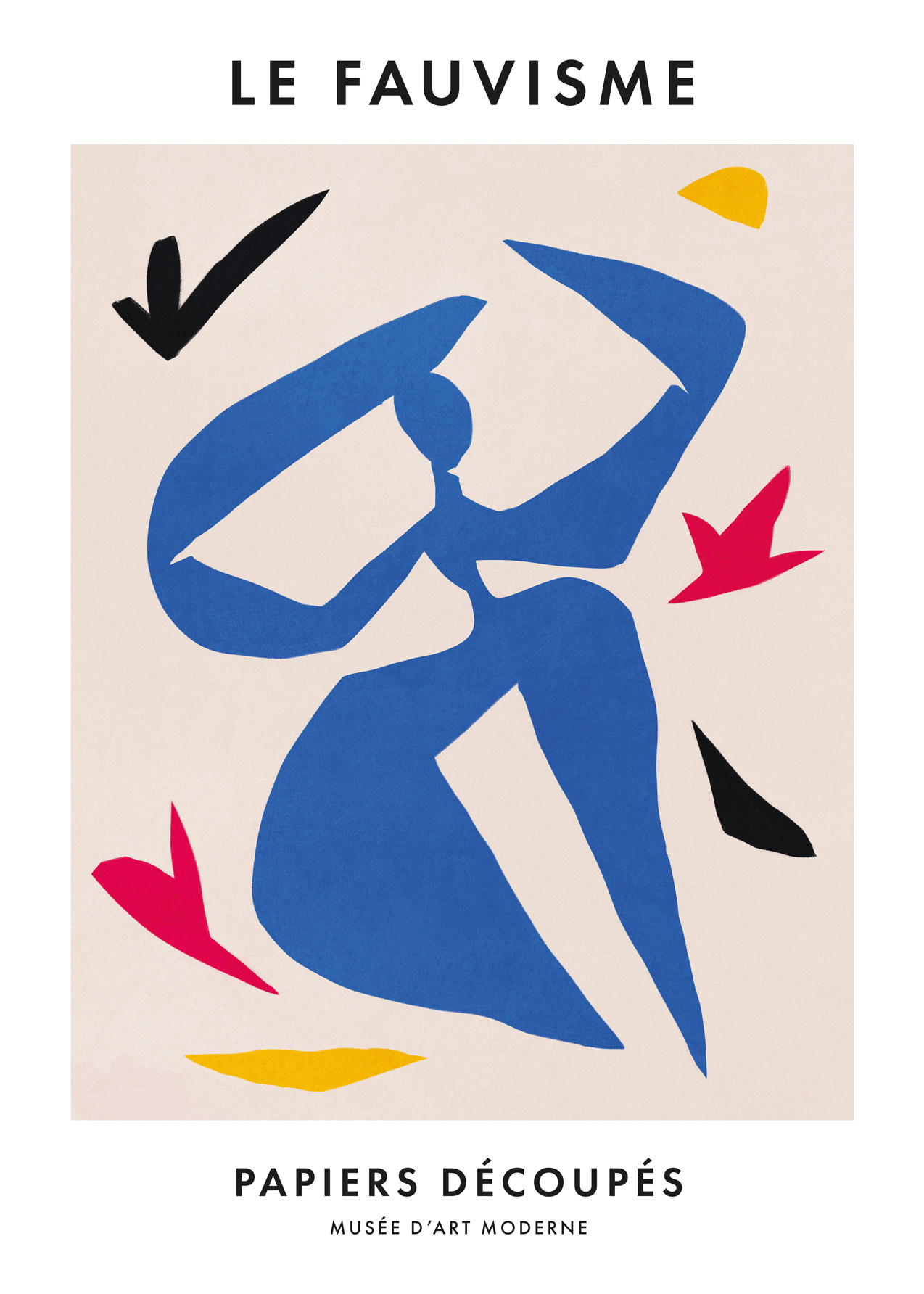 Papiers Découpés Joy Blue plakat - Abstrakt illustration (30x40 cm)