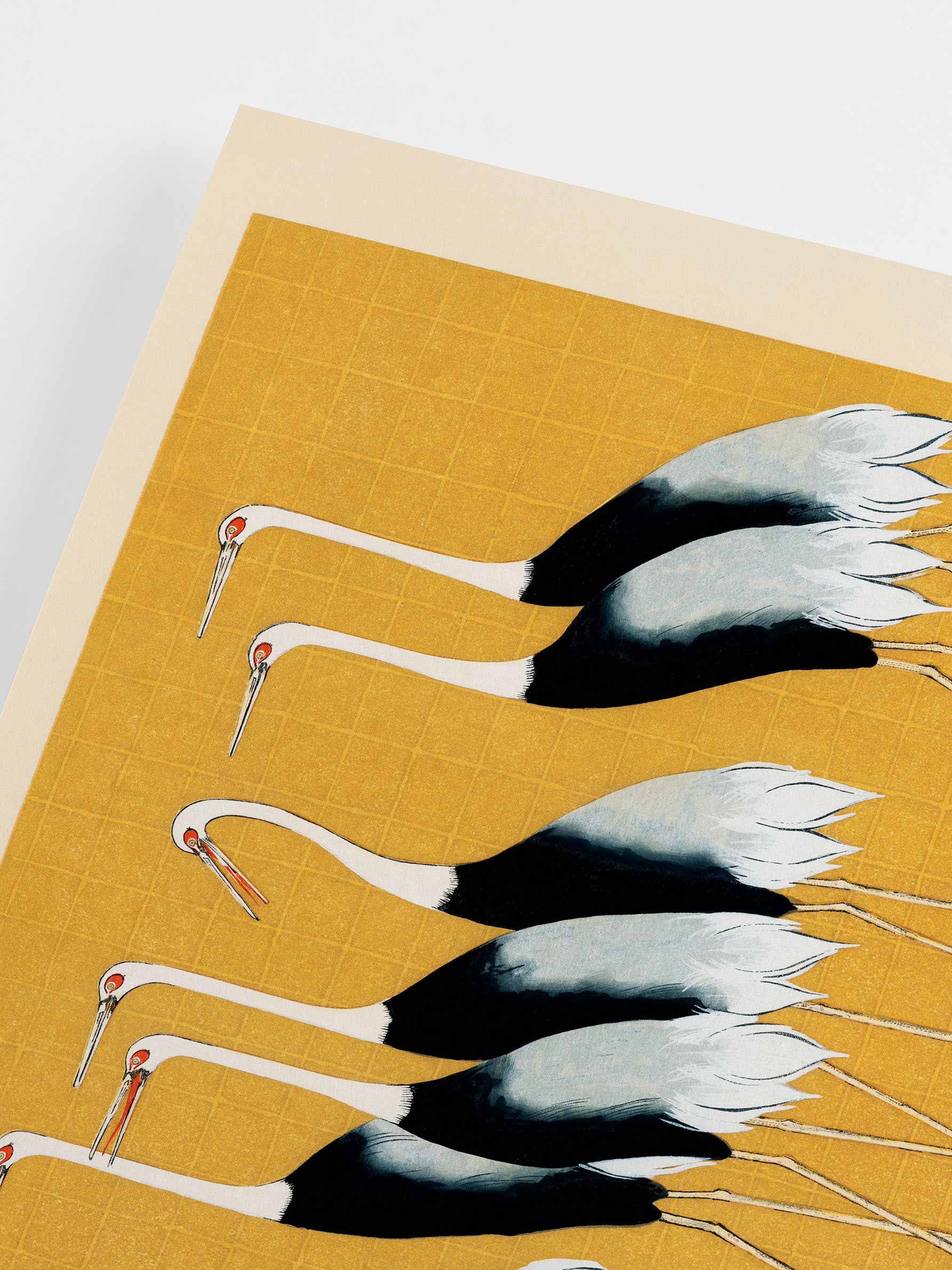 Art print – Japanese Red Crown Cranes by Ogata Korin