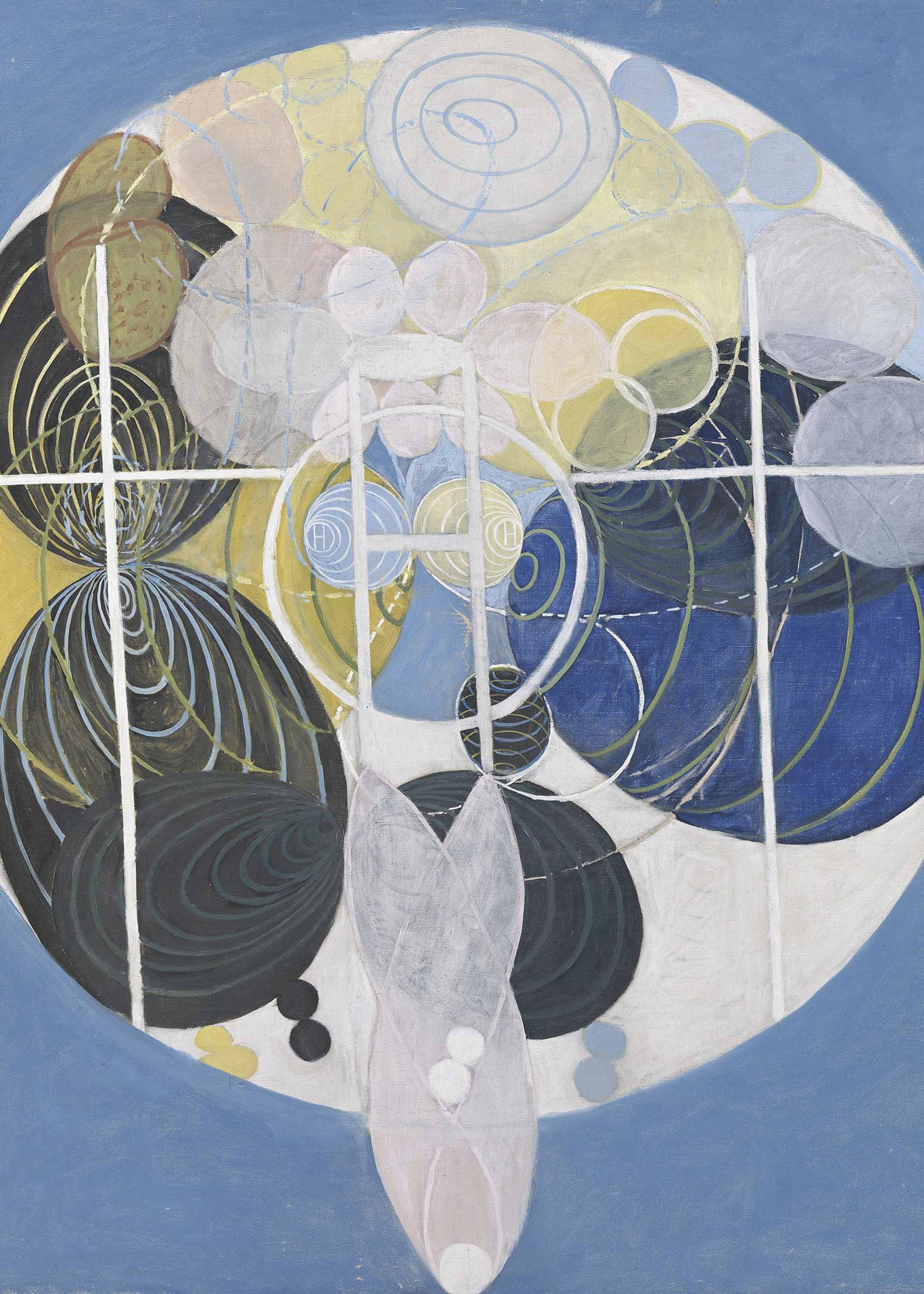 The Large Figure Paintings No.5 by Hilma Af Klint Poster - Abstract painting (21x30 cm)
