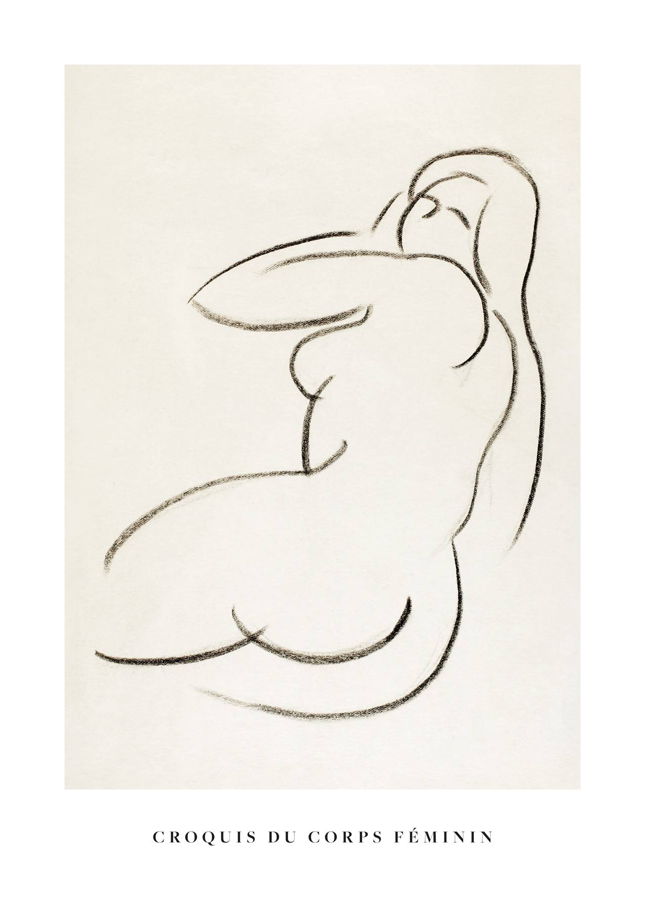 Nude Woman by Carl Newman poster - Body line art (50x70 cm)