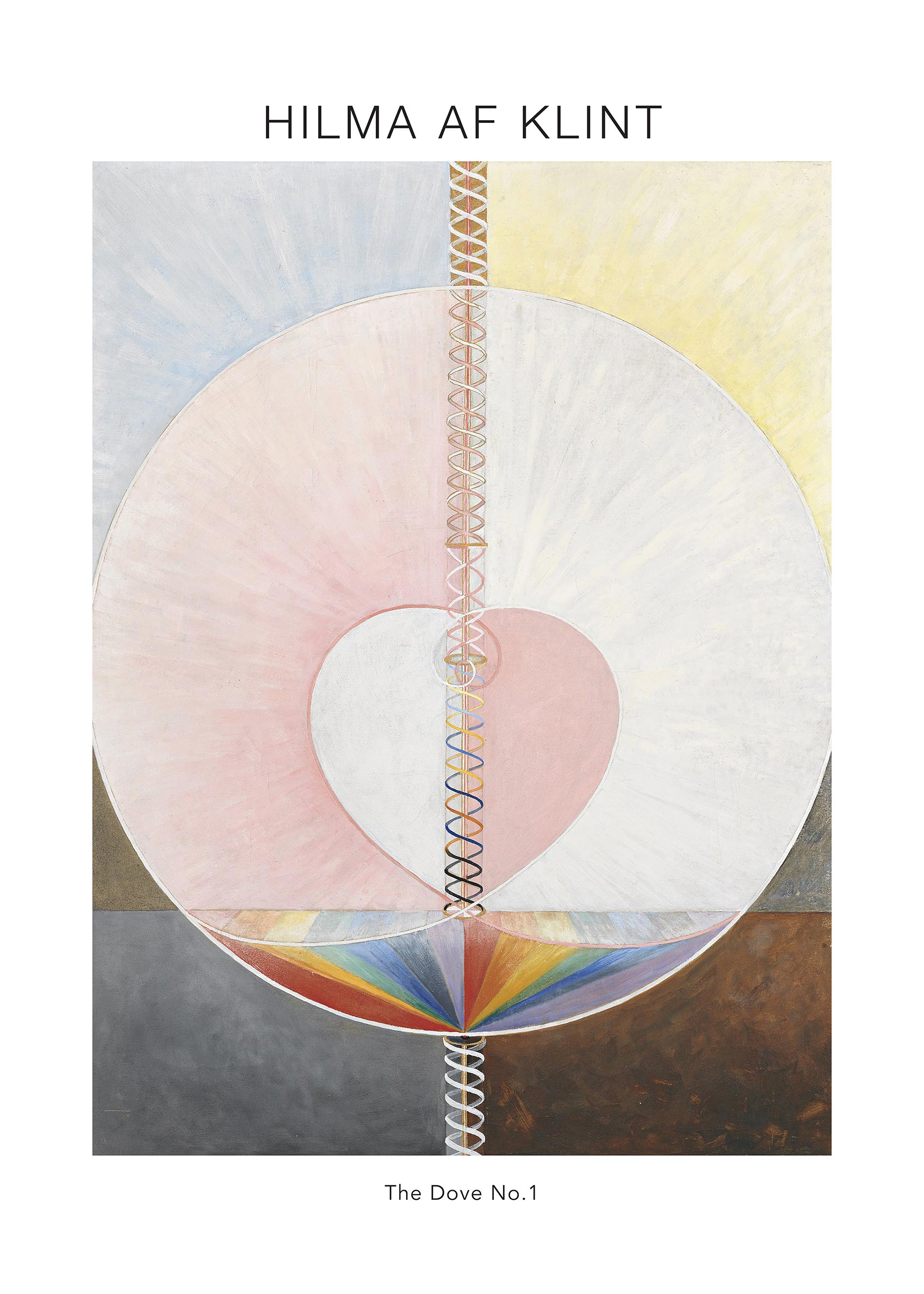 The Dove No.1 Ver.2 by Hilma Af Klint poster - Abstract painting (30x40 cm)