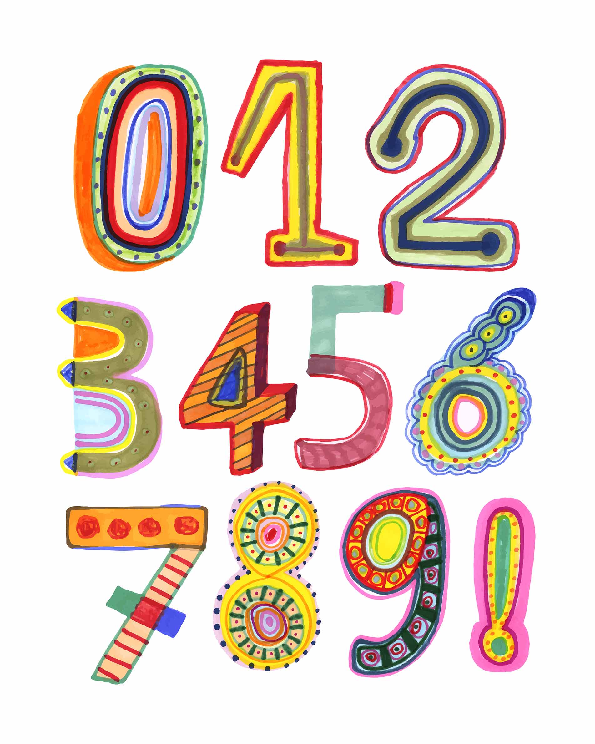 My 123 poster - Number illustration (30x40 cm)