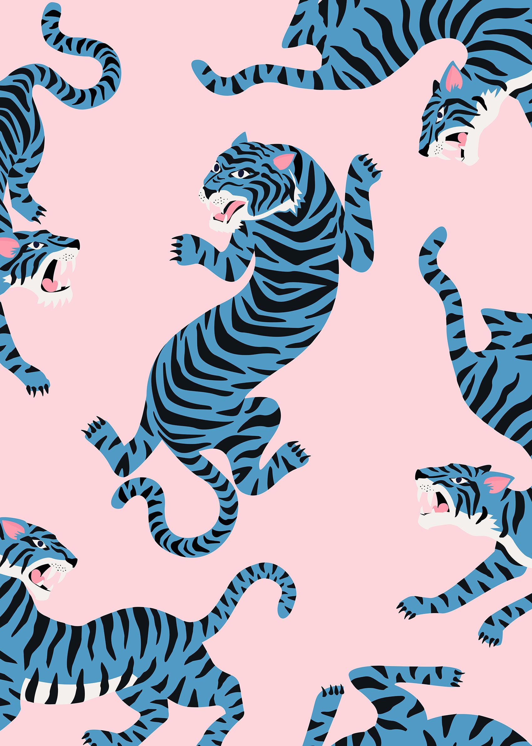 Tiger Pattern Poster - Tiger illustration (40x50 cm)