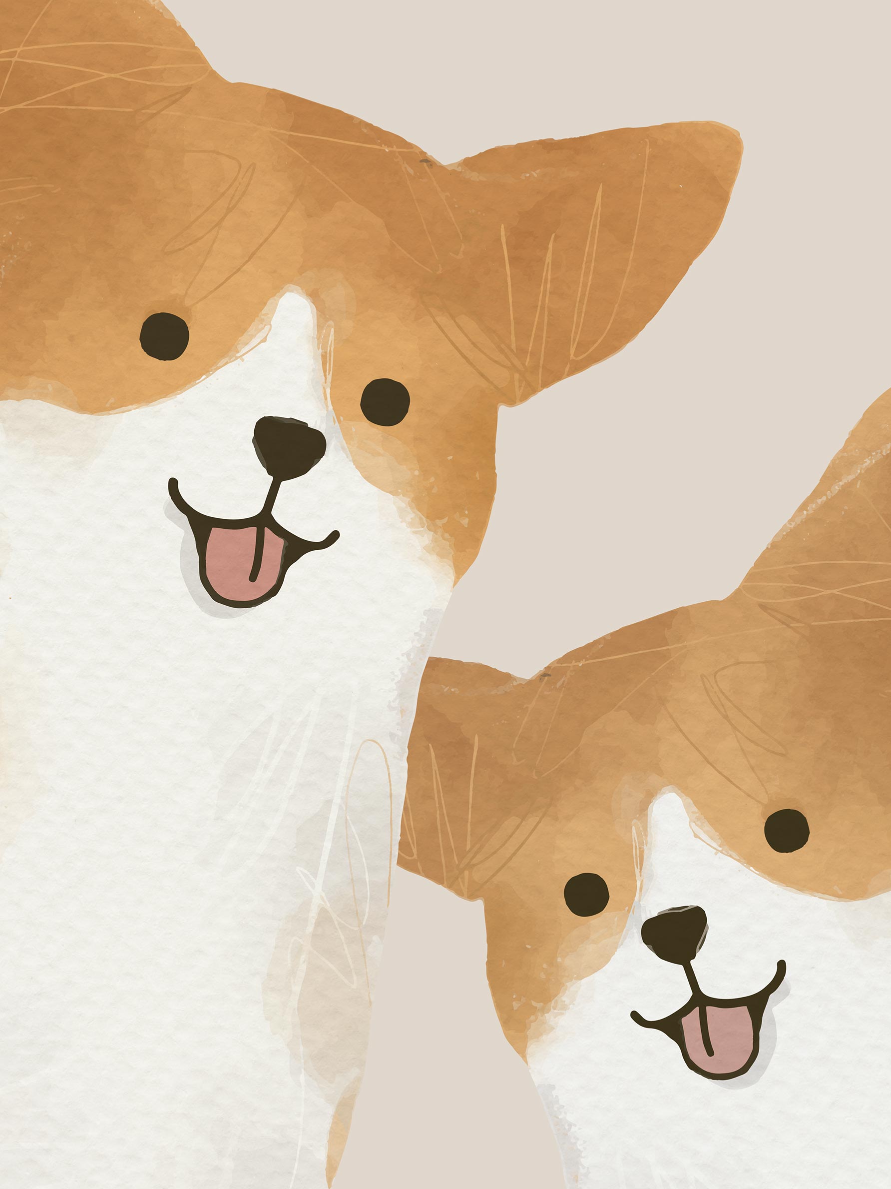 Best Friends Poster - Animal illustration (30x40 cm)