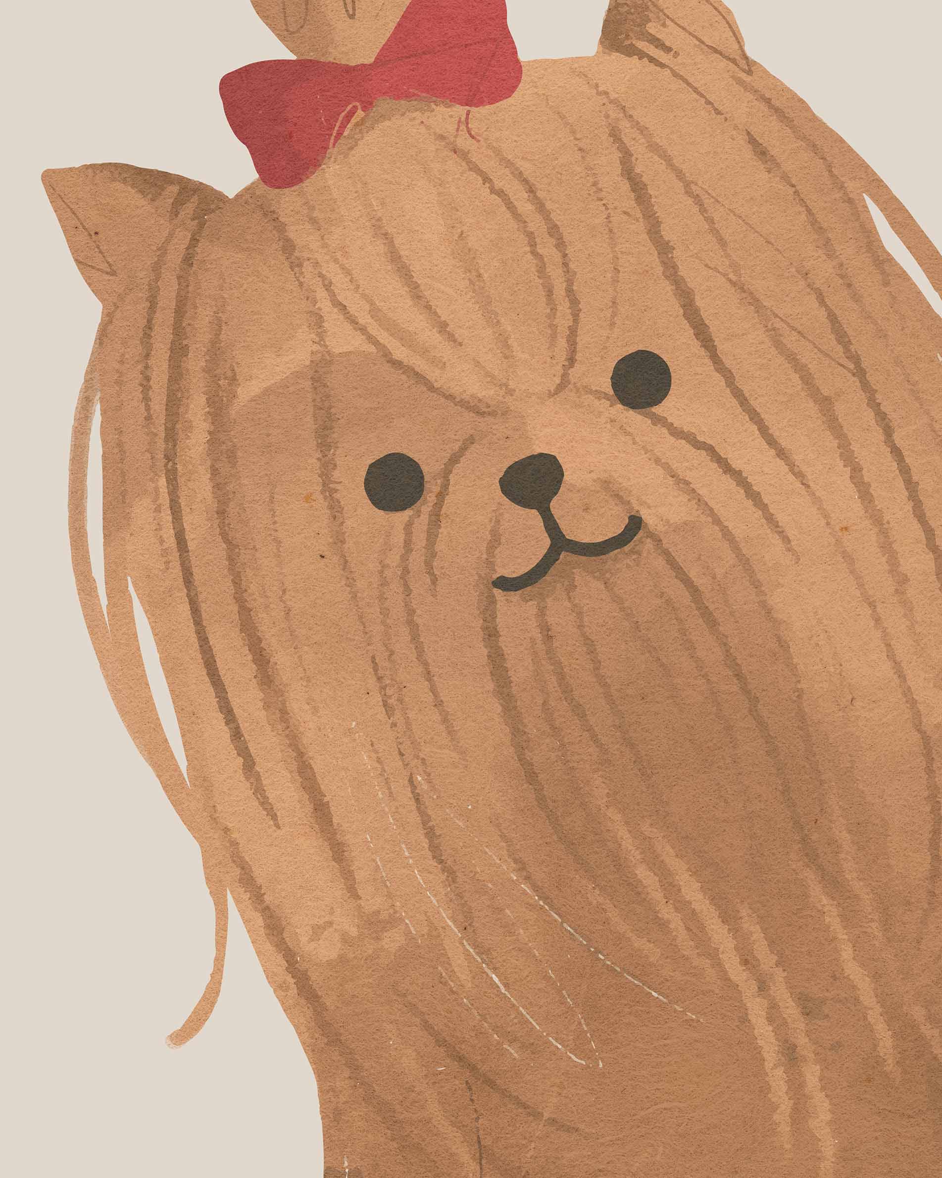 Yorkshire Terrier Portrait Poster - Tierillustration (40x50 cm)