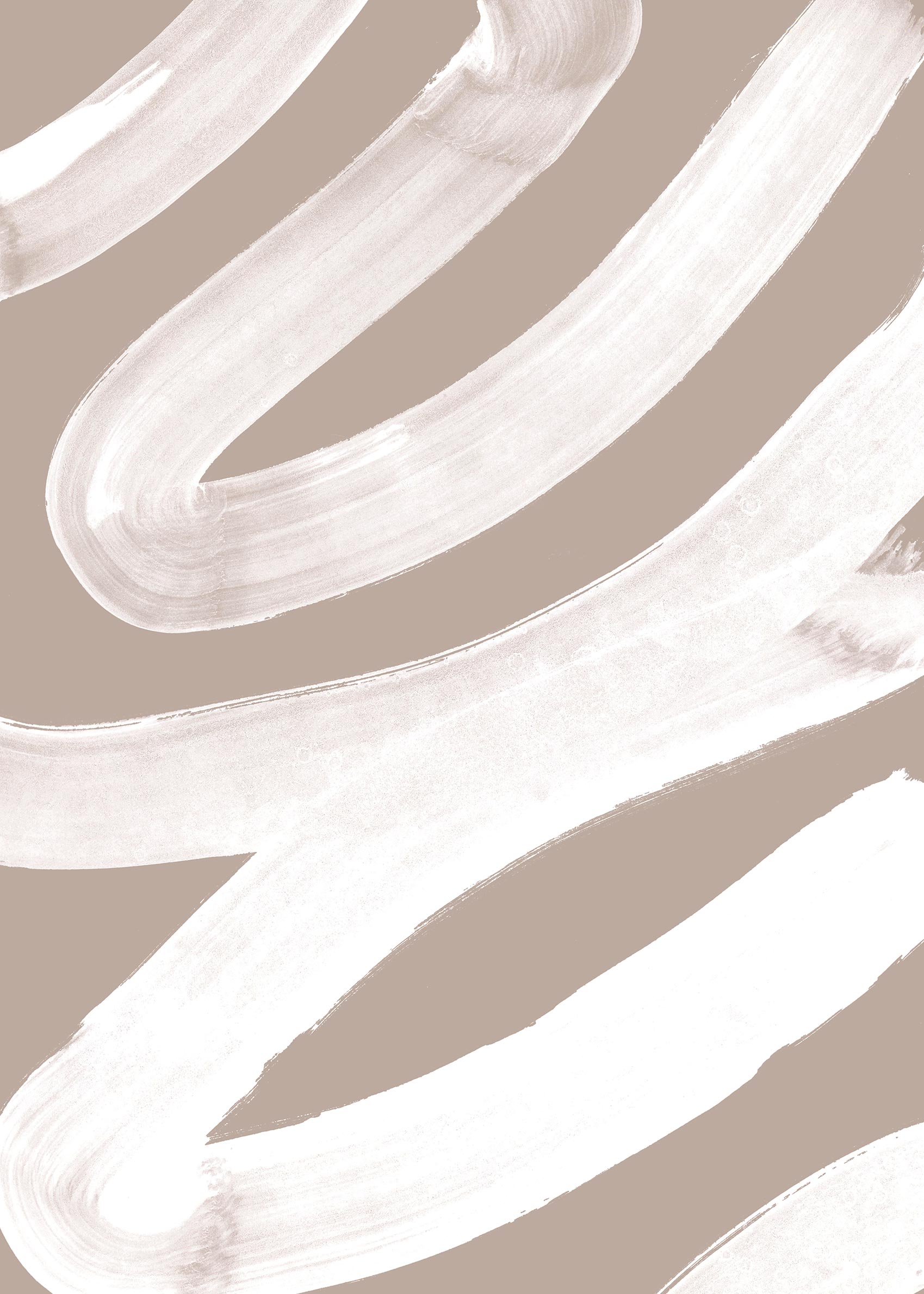 White Paths Poster - Abstrakte Grafik (70x100 cm)