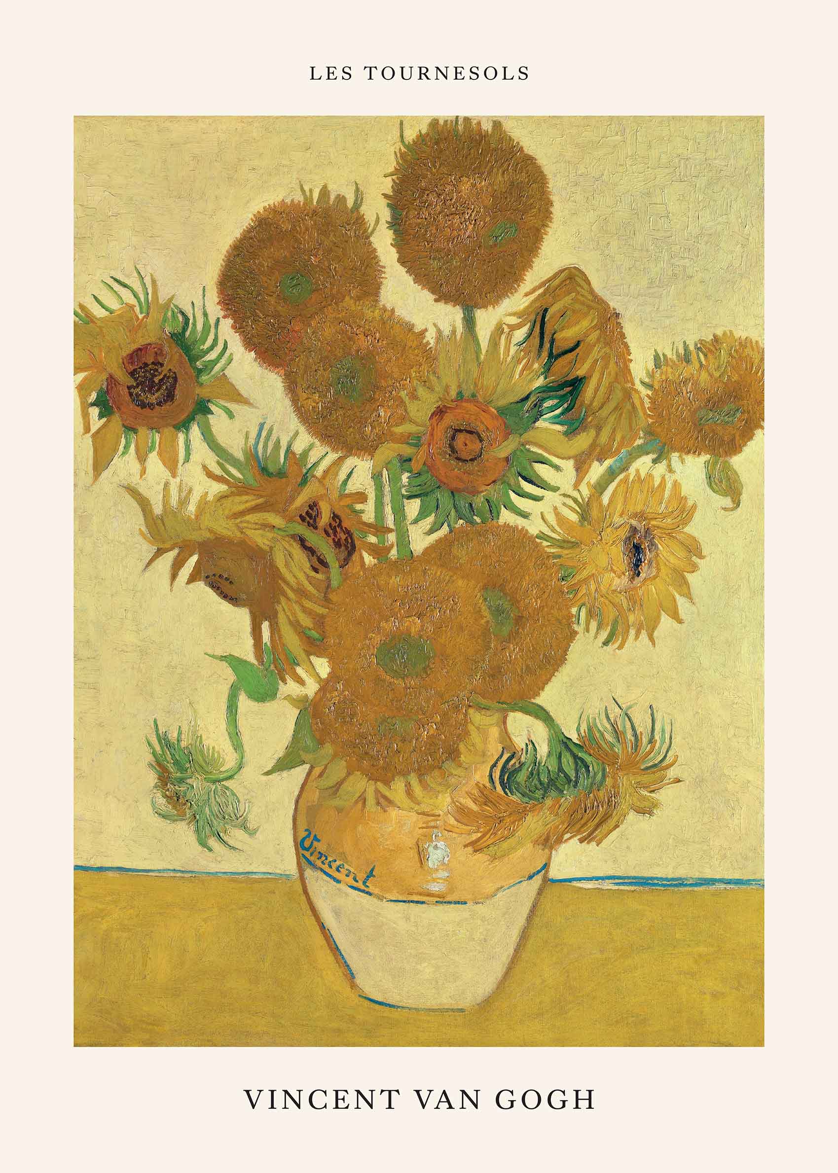 Tournesols by Vincent van Gogh poster - Flower painting (30x40 cm)