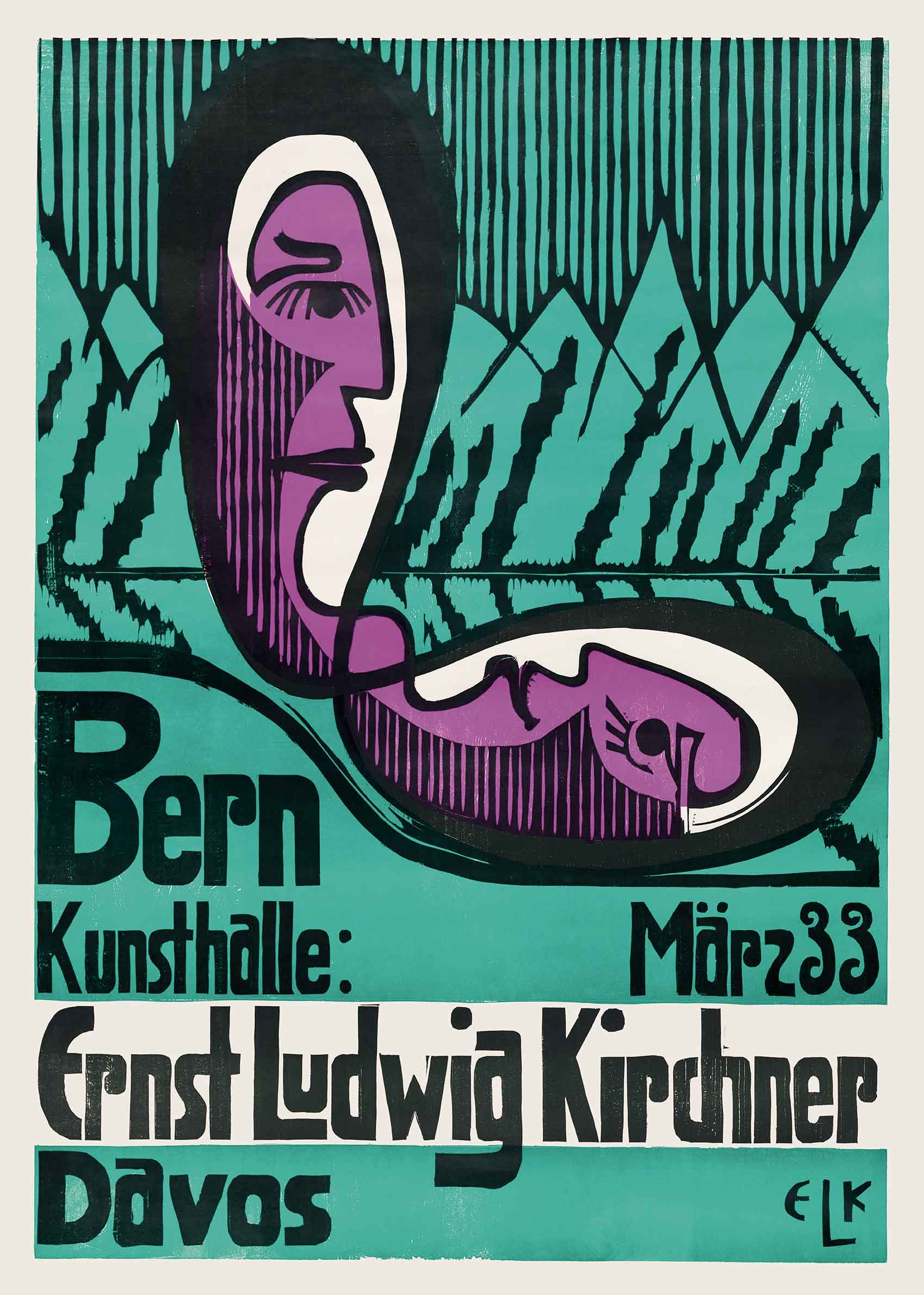 Bern Kunsthalle by Ernst Ludwig Kirchner Poster - Face illustration (70x100 cm)
