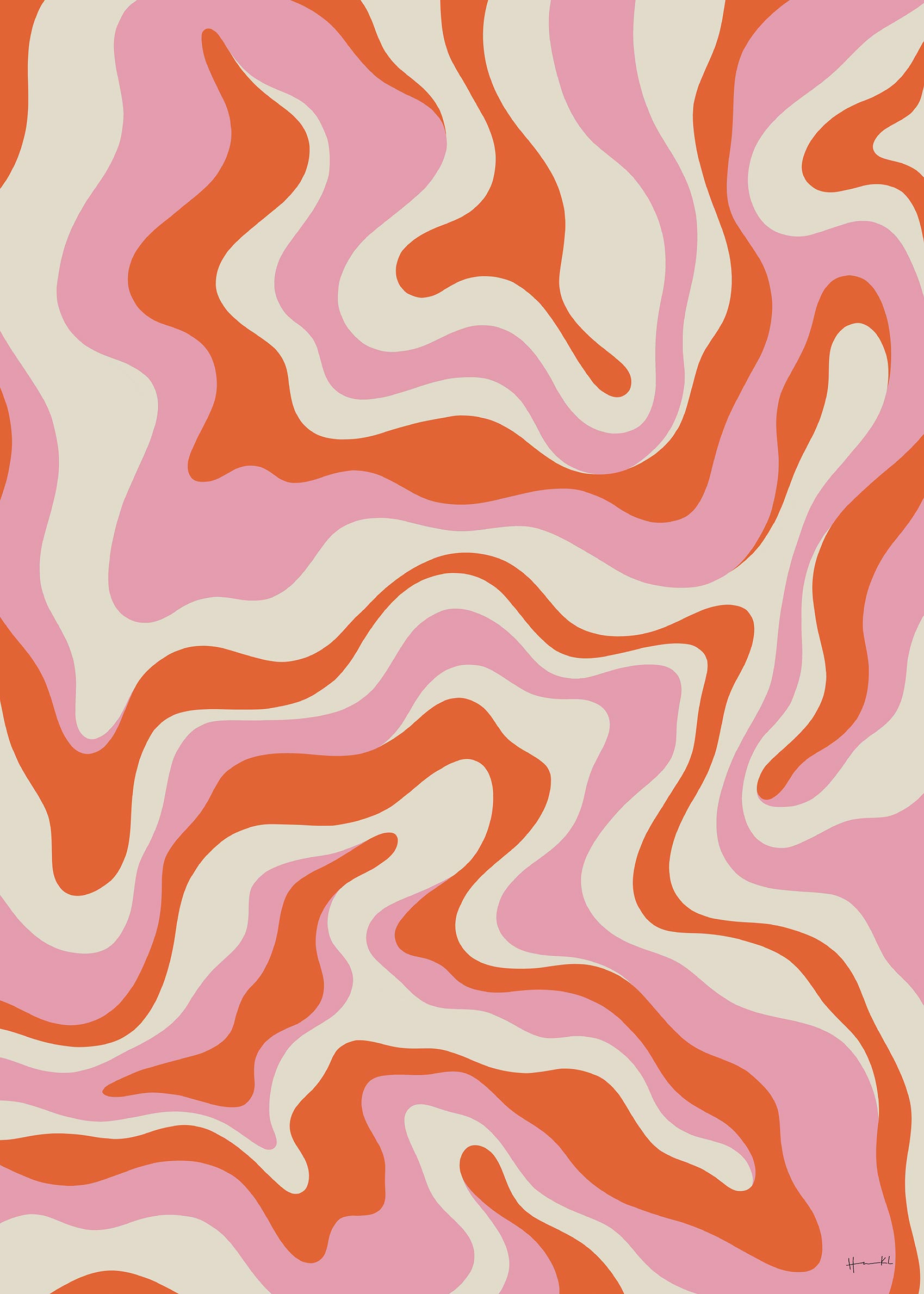 Restless Poster - Abstract illustration (50x70 cm)