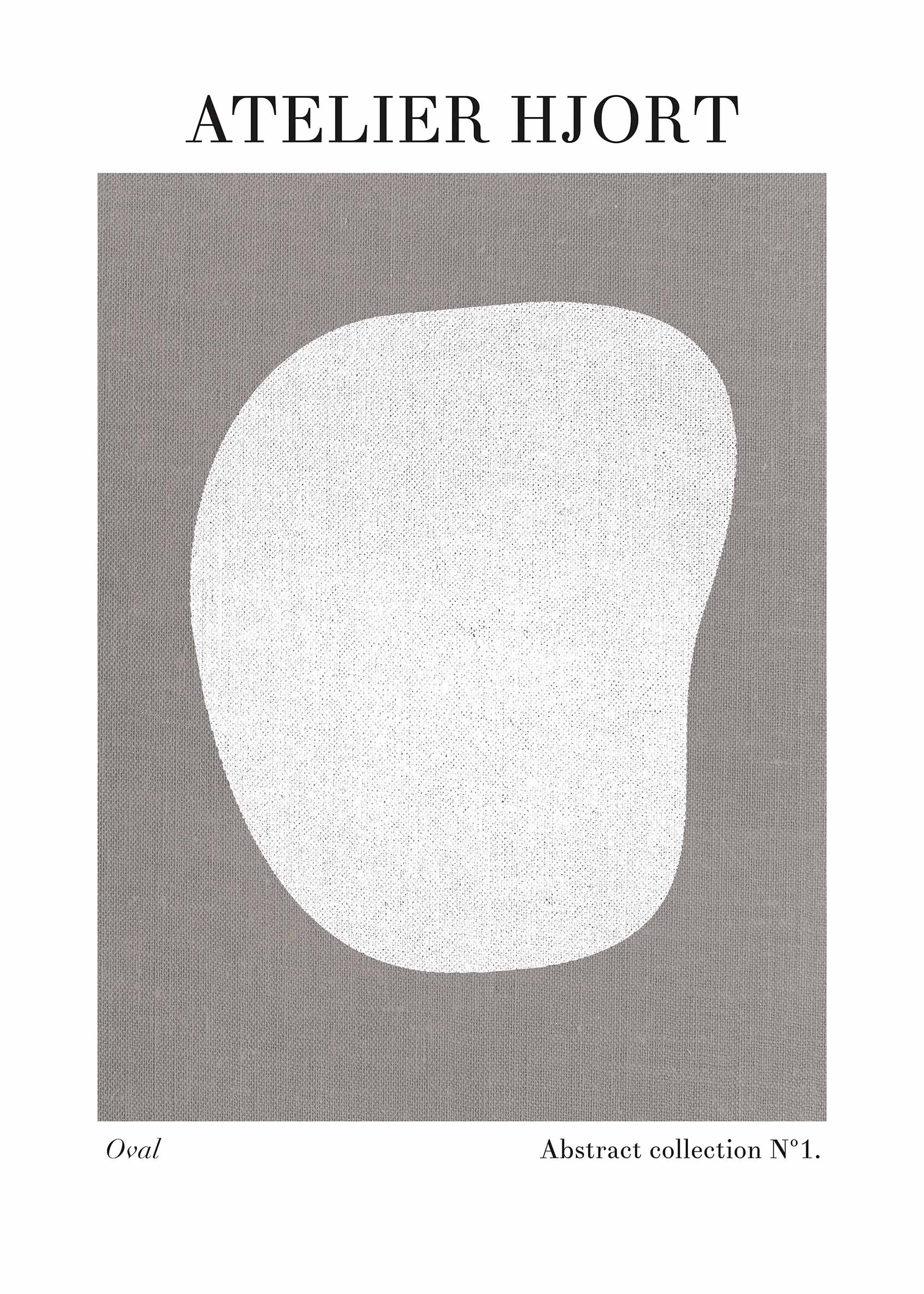 White Oval Poster - Abstract illustration (50x70 cm)