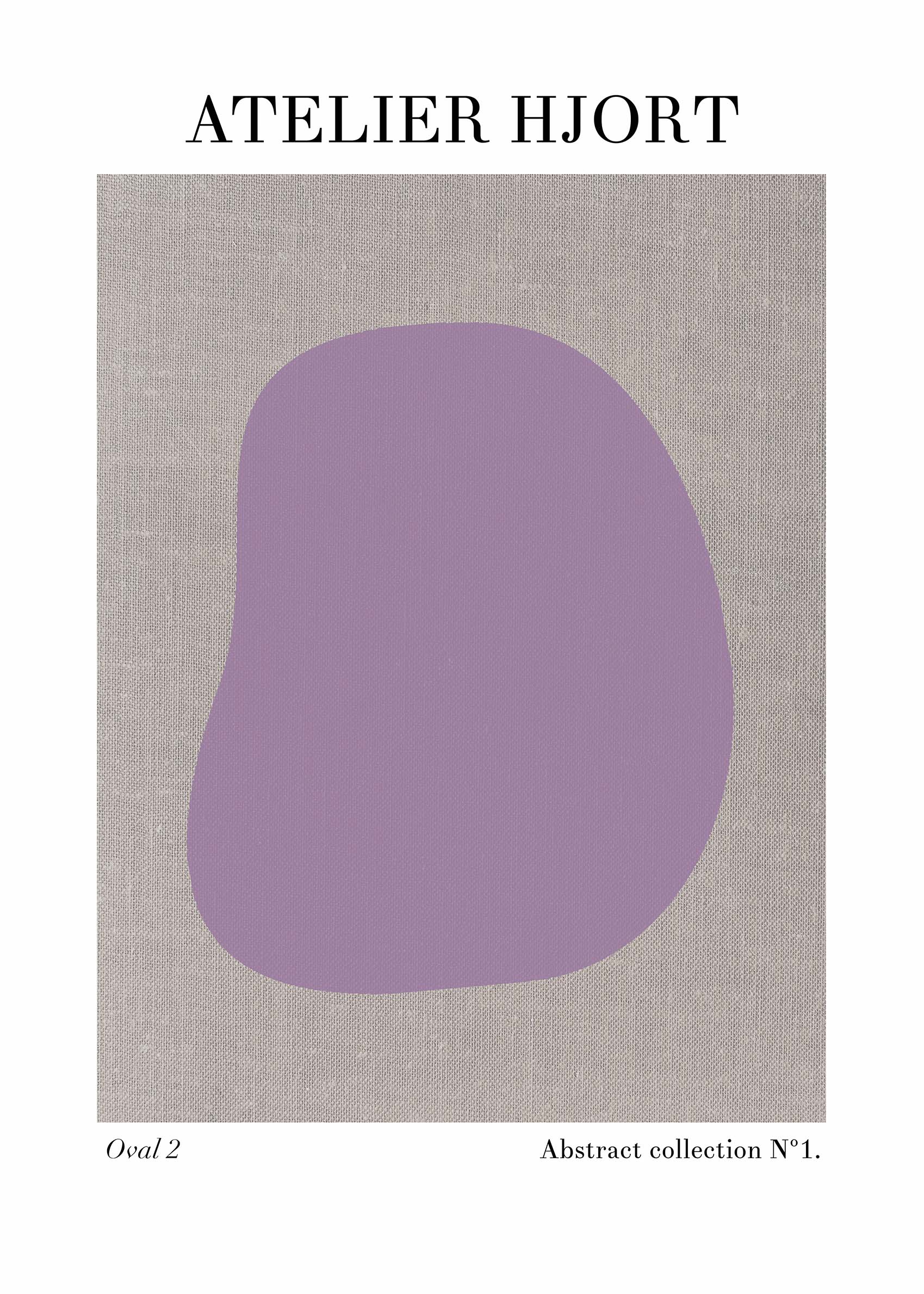 Lilac Oval plakat - Abstrakt illustration (70x100 cm)
