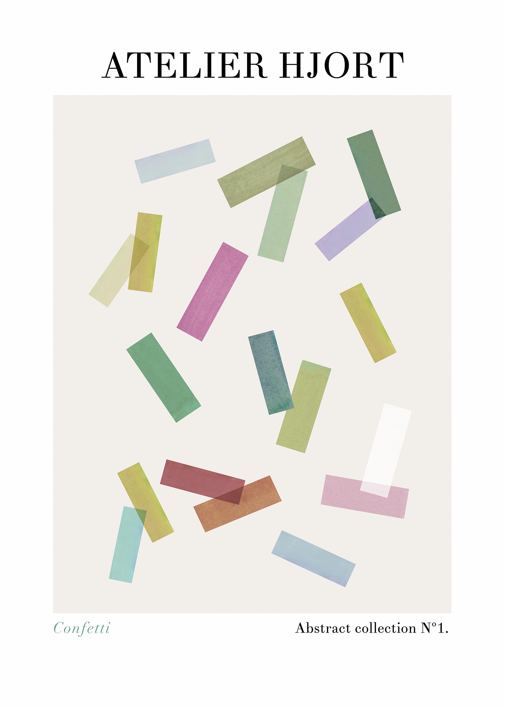 Confetti Pieces Poster - Abstract illustration (30x40 cm)